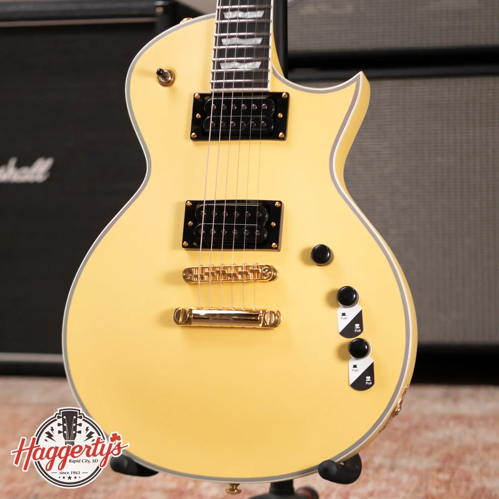 ESP LTD EC-1000T CTM Electric Guitar - Vintage Gold Satin