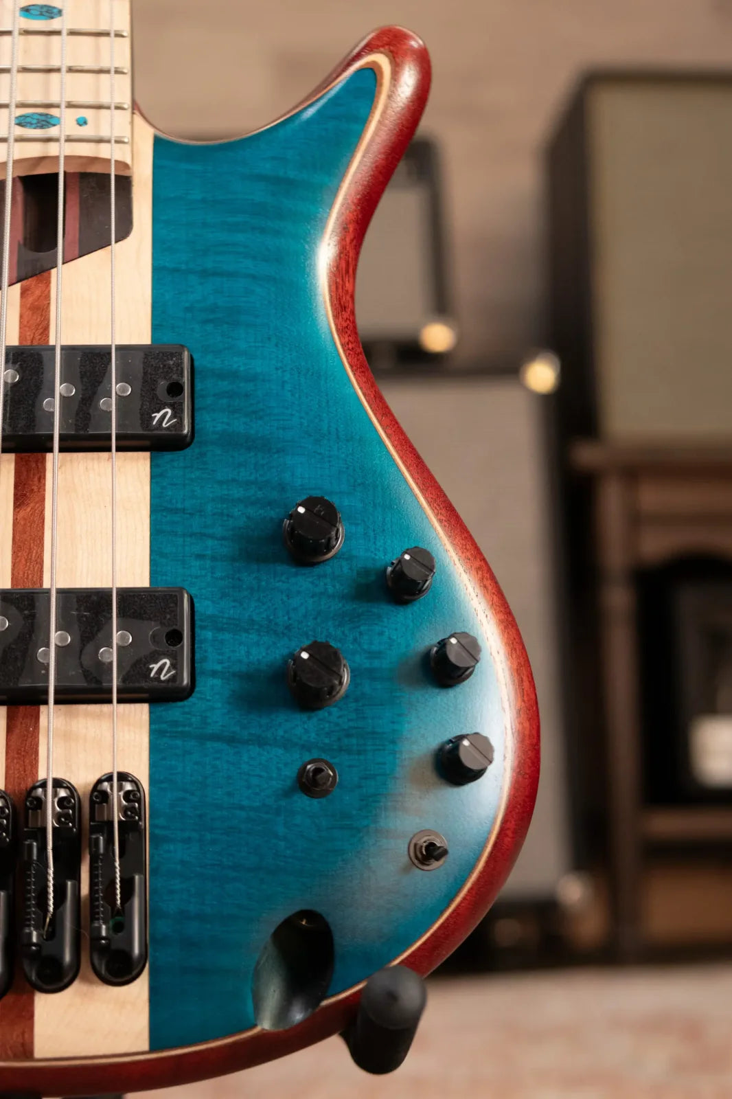 Ibanez Premium SR1420B 4-String Electric Bass Guitar - Caribbean Green Low Gloss with Gig Bag