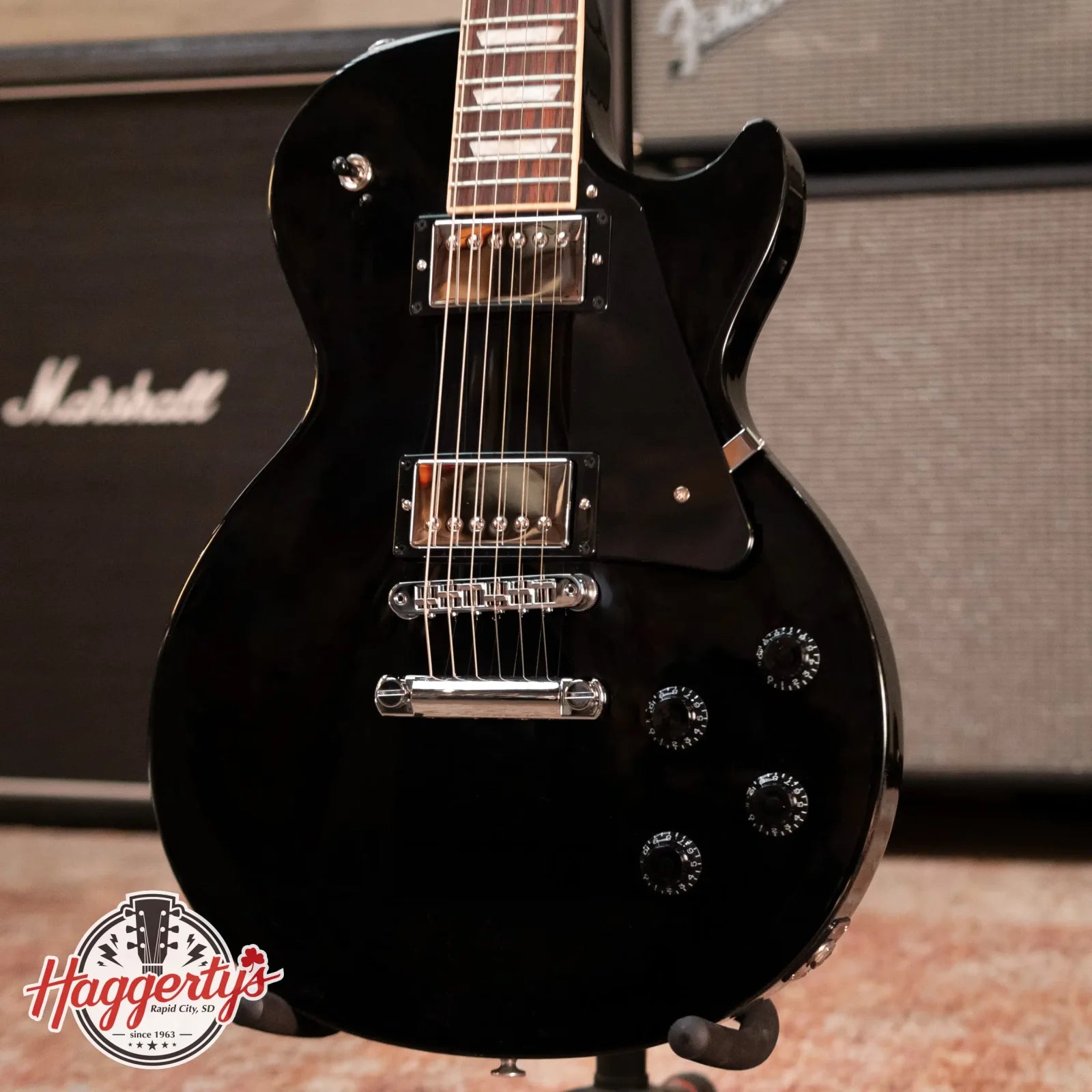 Gibson Les Paul Studio Electric Guitar - Ebony with Gig Bag