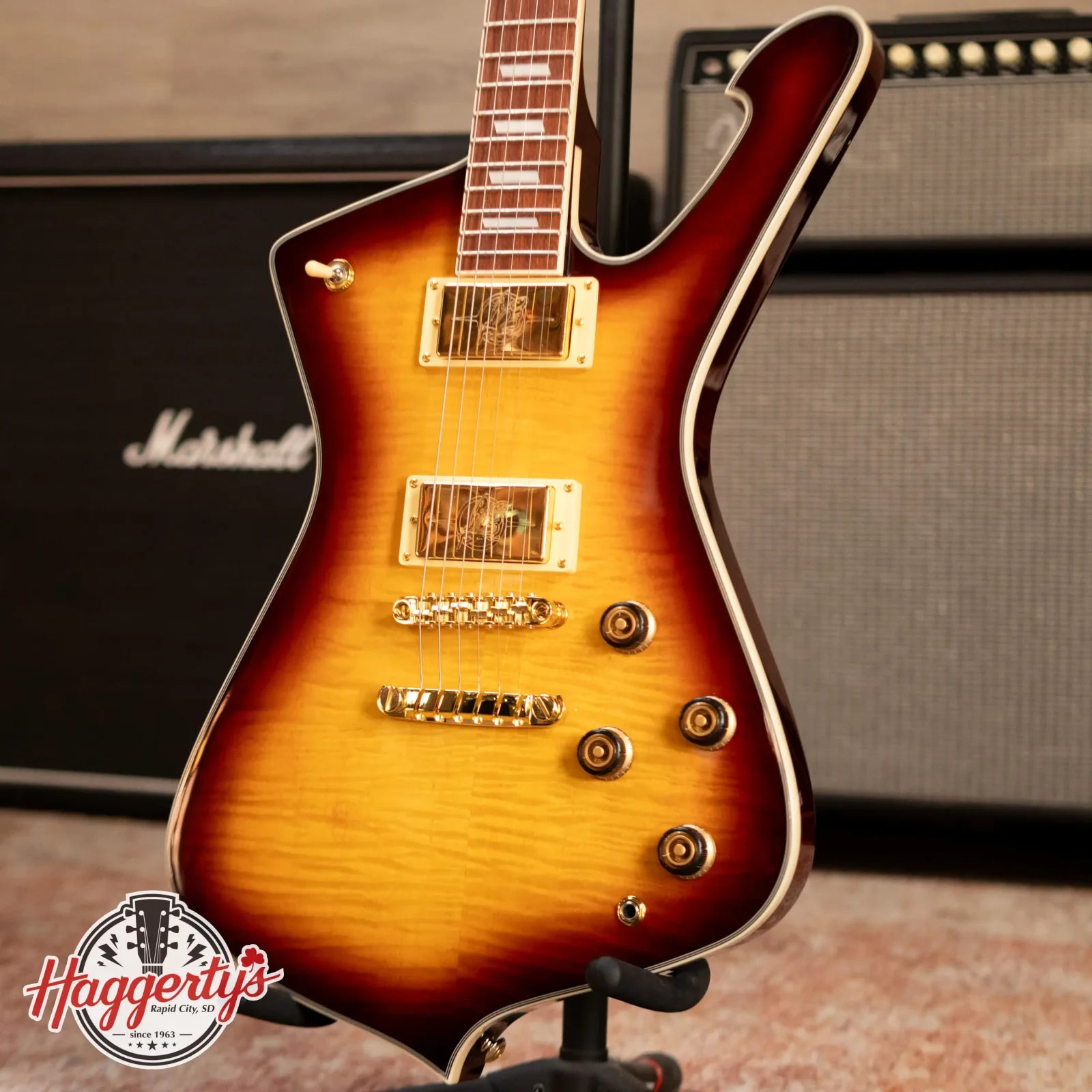 Ibanez Iceman IC420FMVLS Electric Guitar - Violin Sunburst