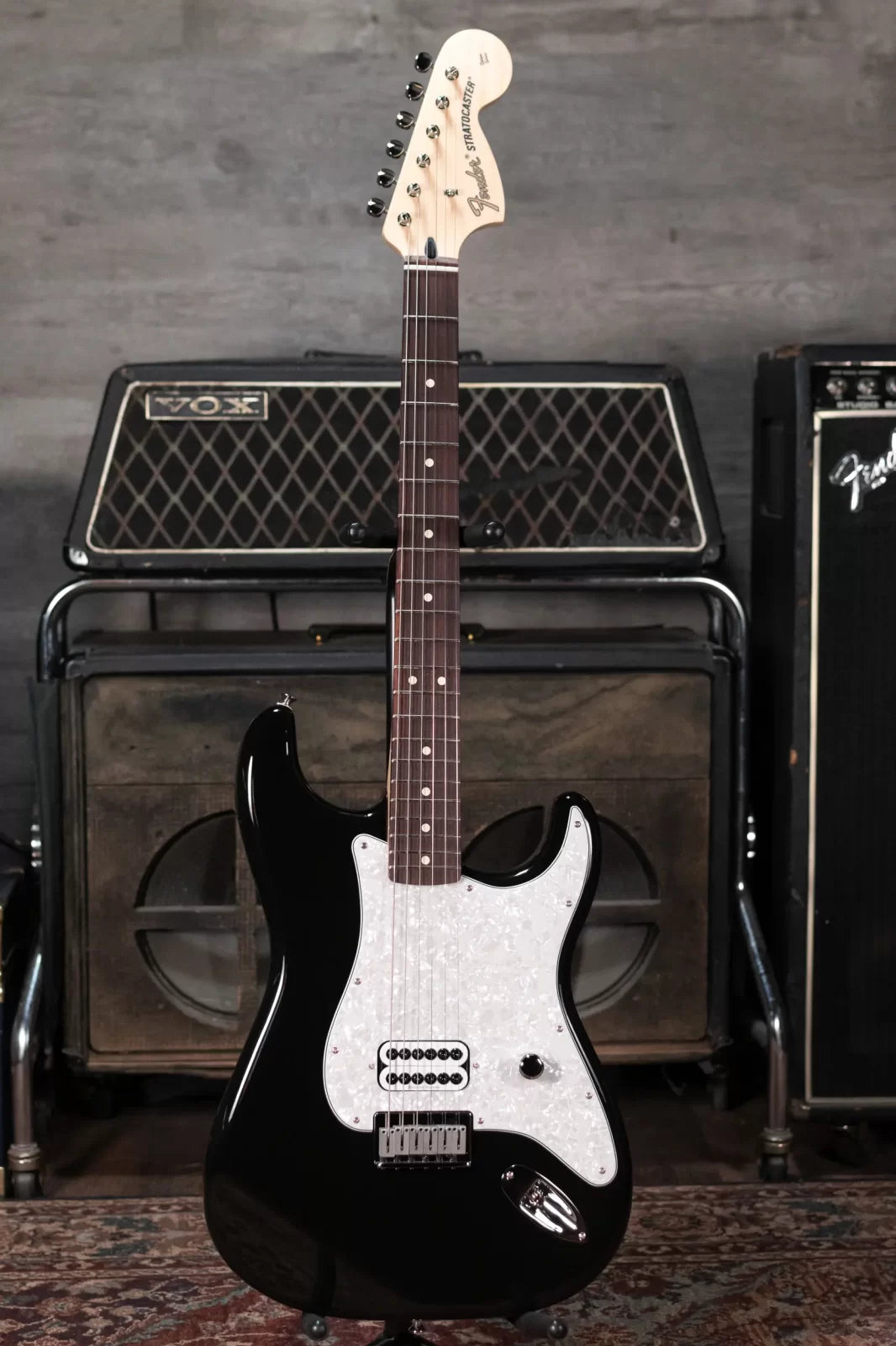 Fender Limited Edition Tom DeLonge Stratocaster Electric Guitar - Black with Deluxe Gig Bag