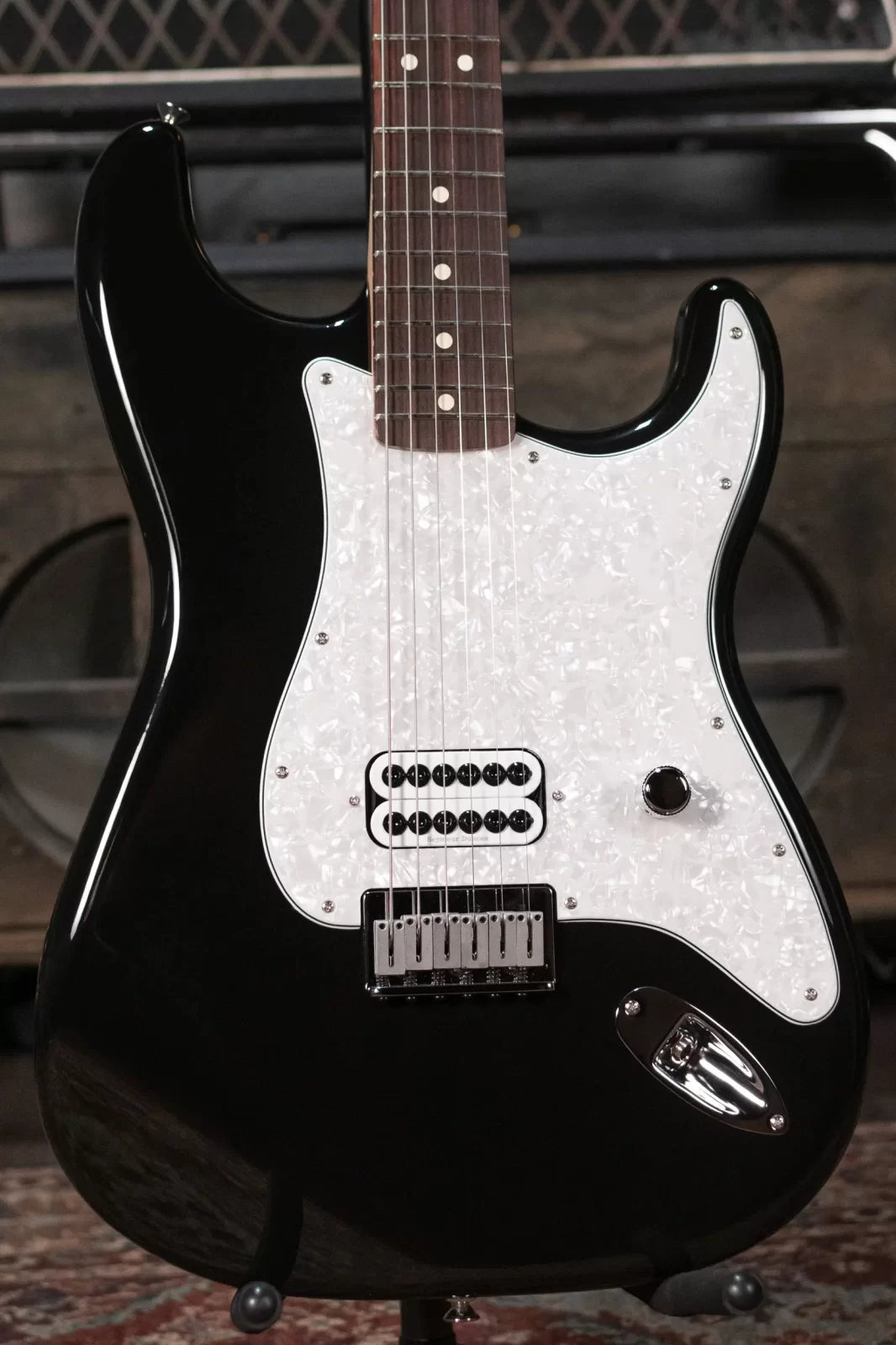 Fender Limited Edition Tom DeLonge Stratocaster Electric Guitar - Black with Deluxe Gig Bag
