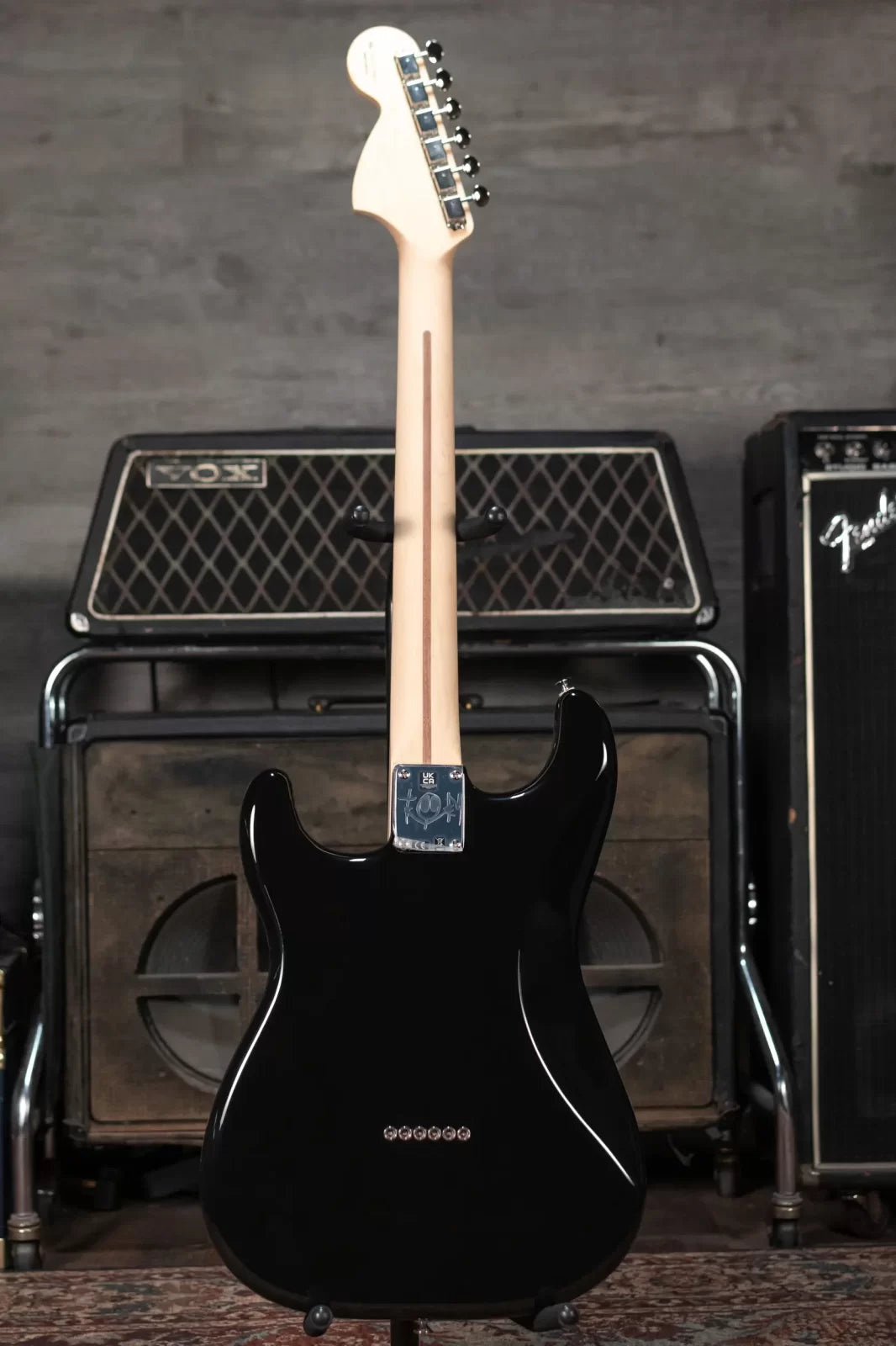 Fender Limited Edition Tom DeLonge Stratocaster Electric Guitar - Black with Deluxe Gig Bag