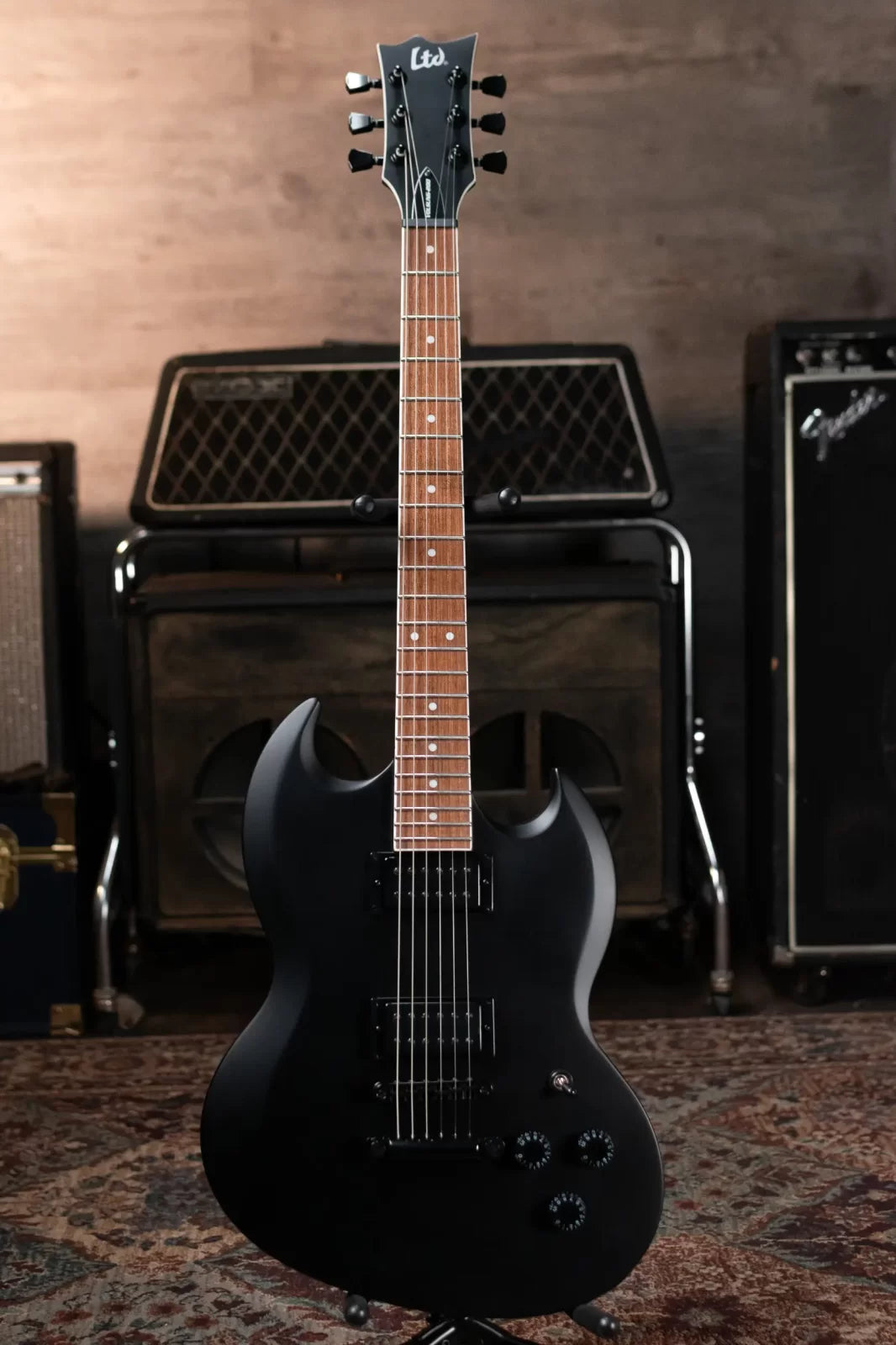ESP LTD VOLSUNG-200 Electric Guitar - Black Satin