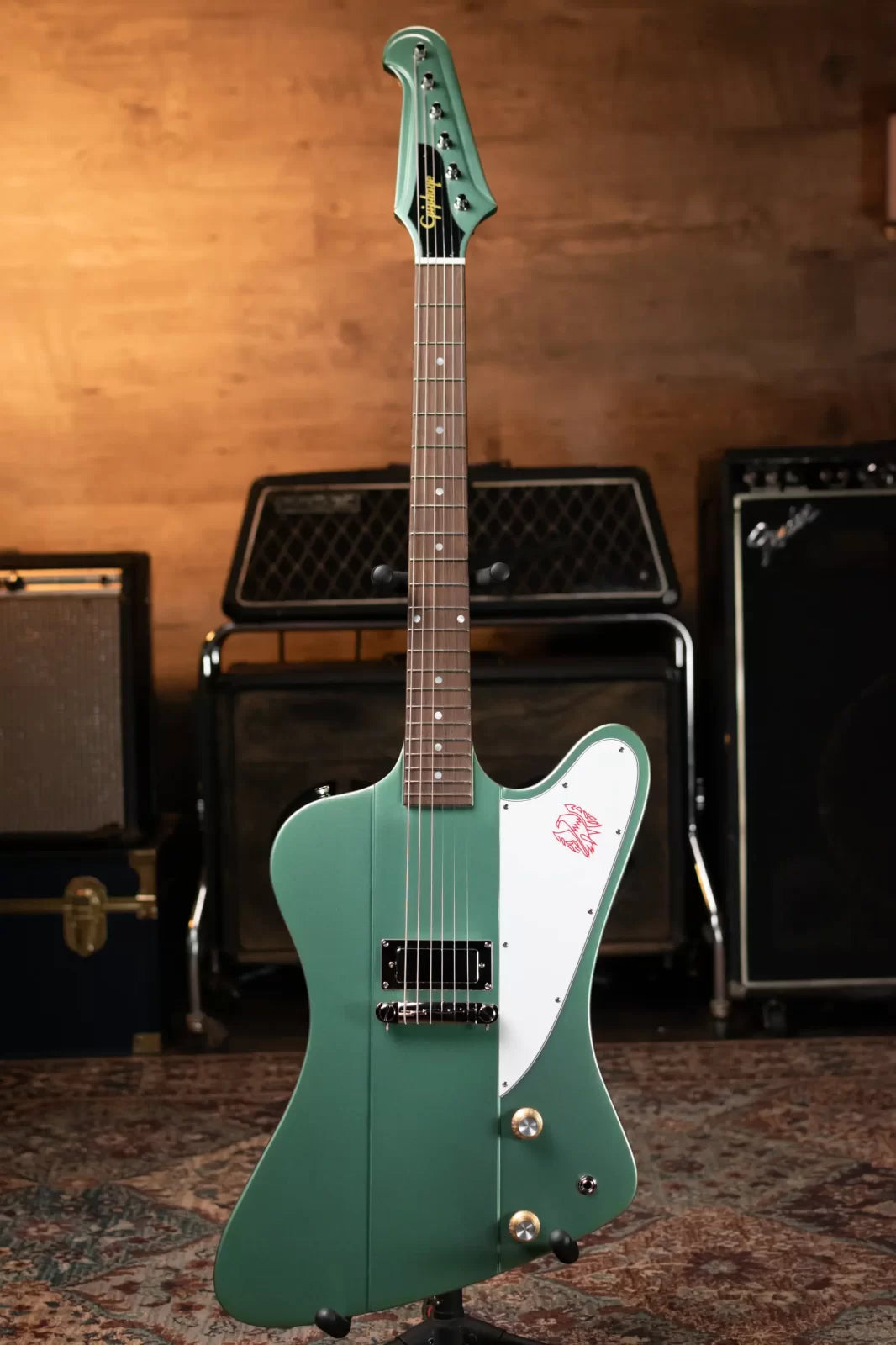 Epiphone 1963 Firebird Electric Guitar - Inverness Green with Hardshell Case
