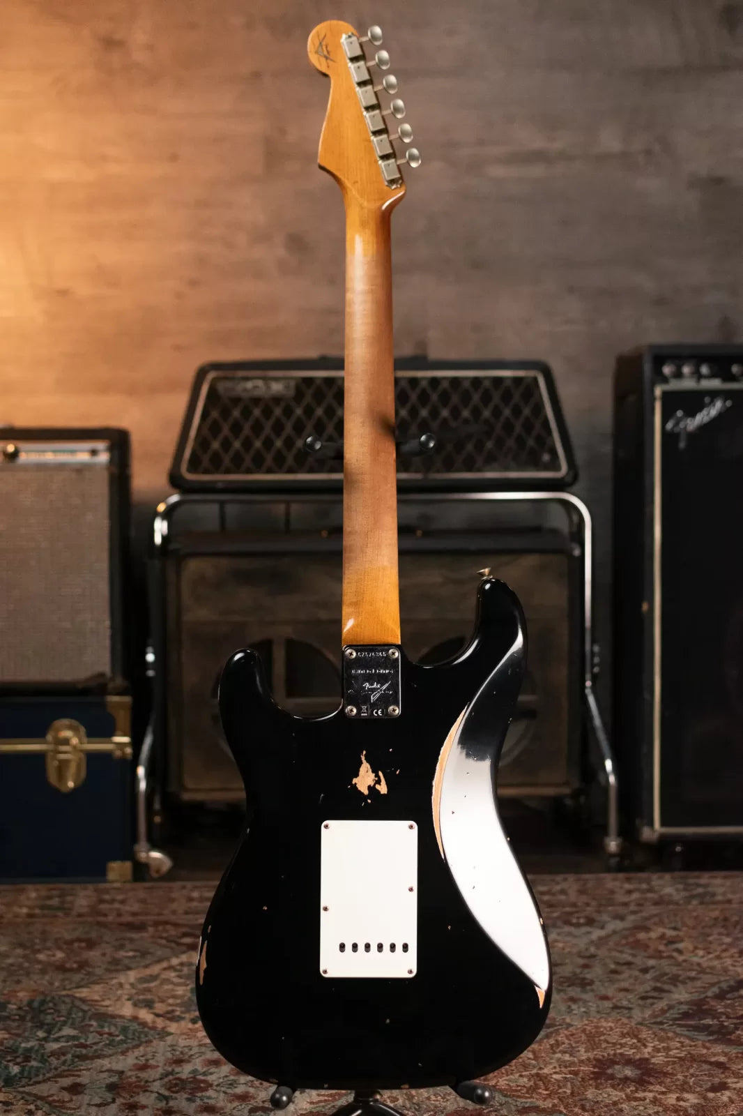 Fender Custom Shop Limited Edition ‘63 Strat Journeyman Relic Electric Guitar - Aged Black with Hardshell Case