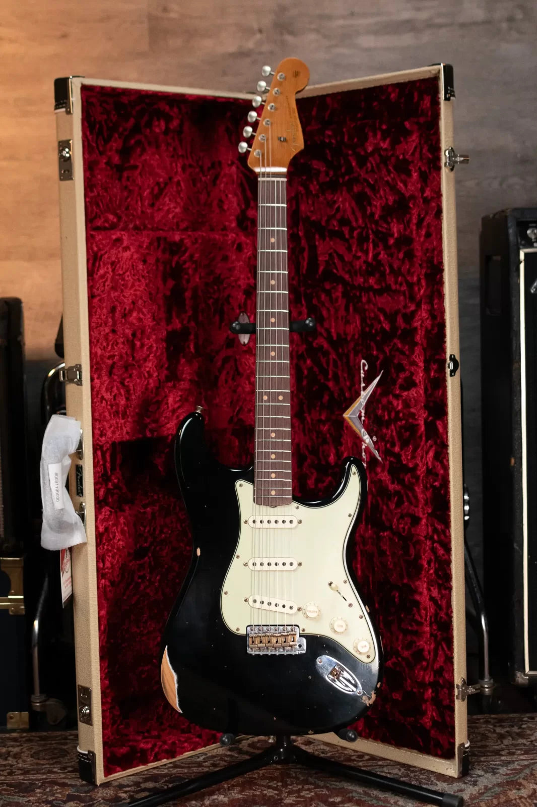 Fender Custom Shop Limited Edition ‘63 Strat Journeyman Relic Electric Guitar - Aged Black with Hardshell Case