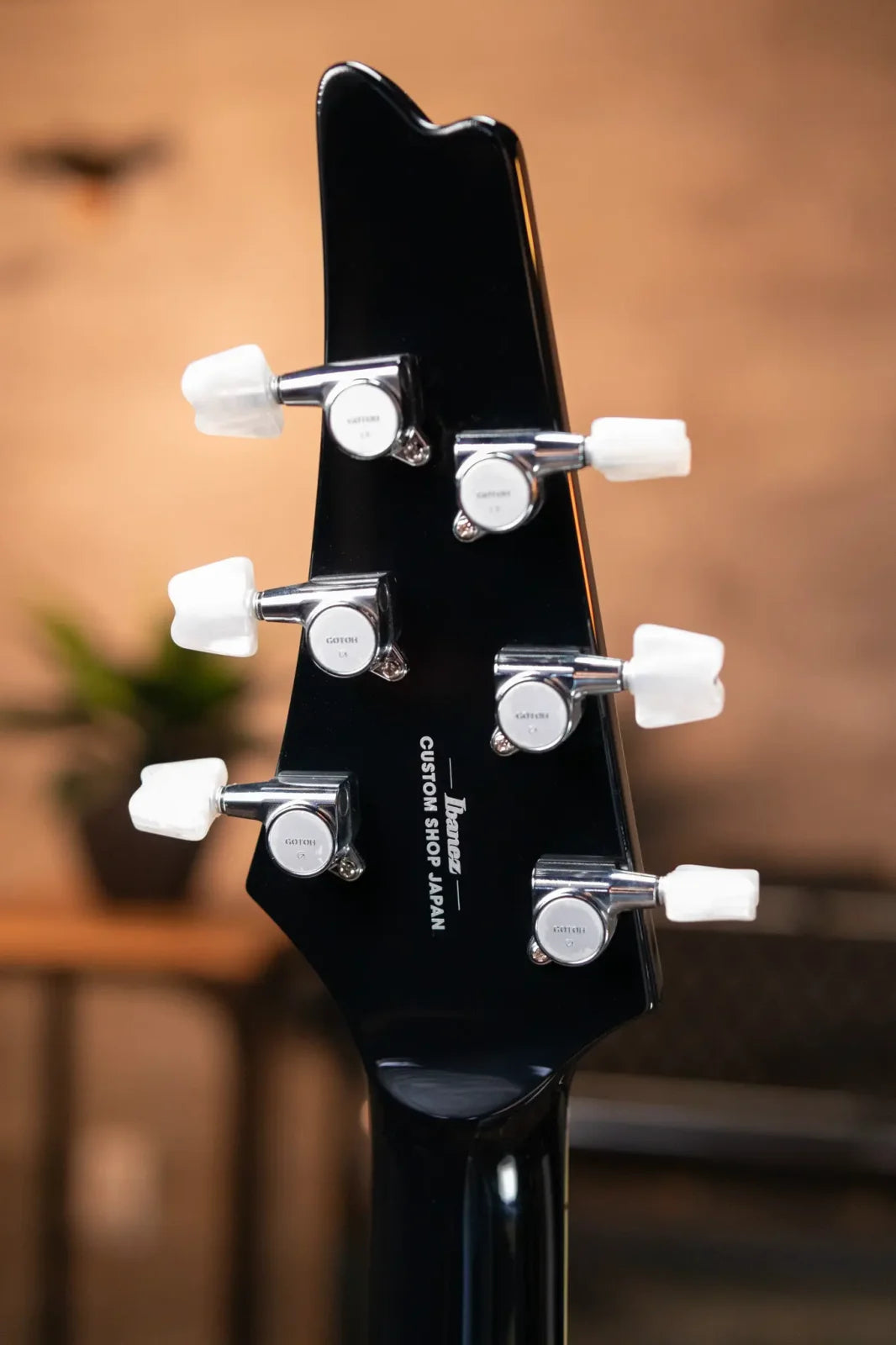 Ibanez PS3CM Paul Stanley Signature Model Electric Guitar - Black with Cracked Mirror Top with Hardshell Case