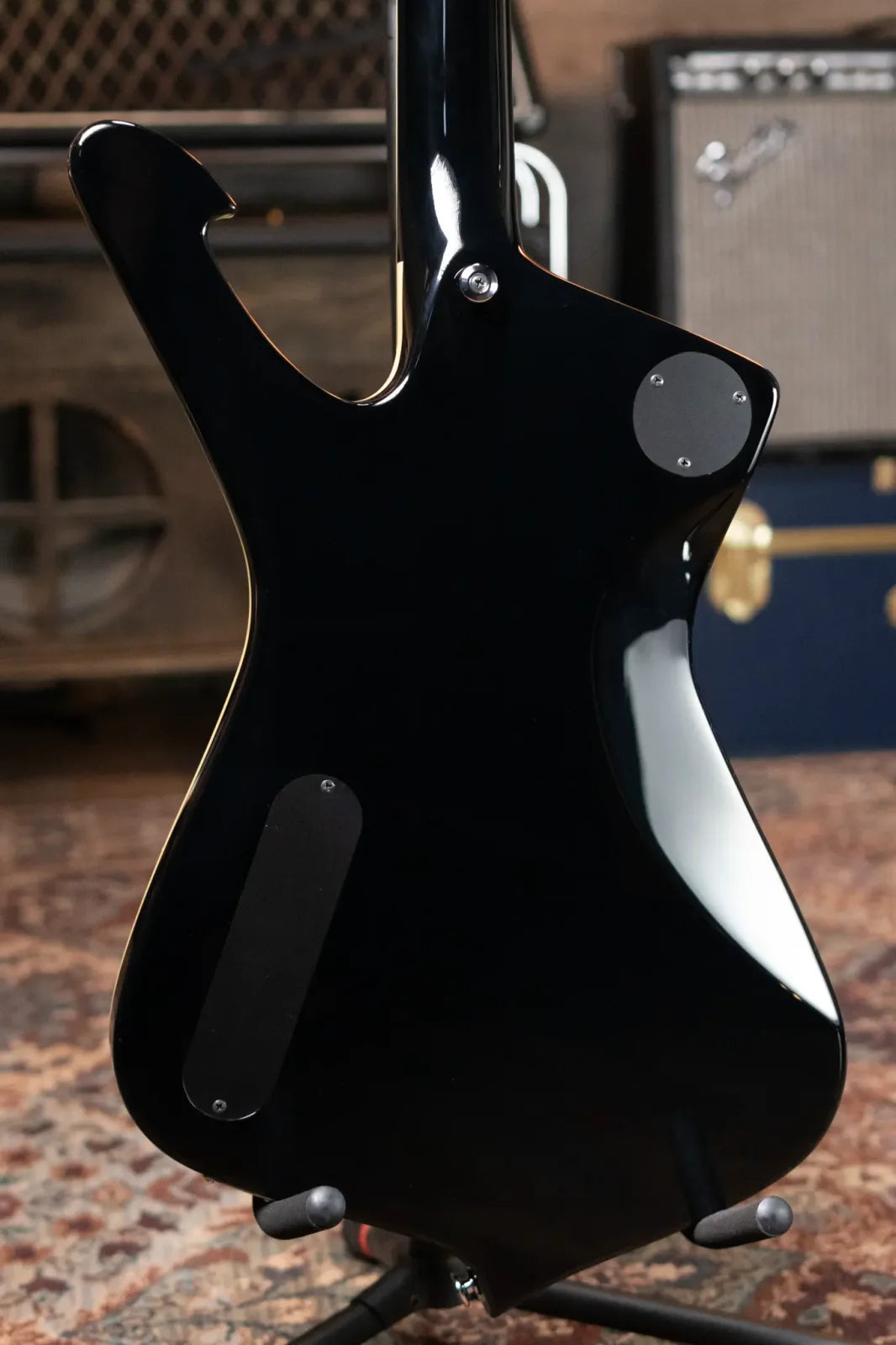 Ibanez PS3CM Paul Stanley Signature Model Electric Guitar - Black with Cracked Mirror Top with Hardshell Case