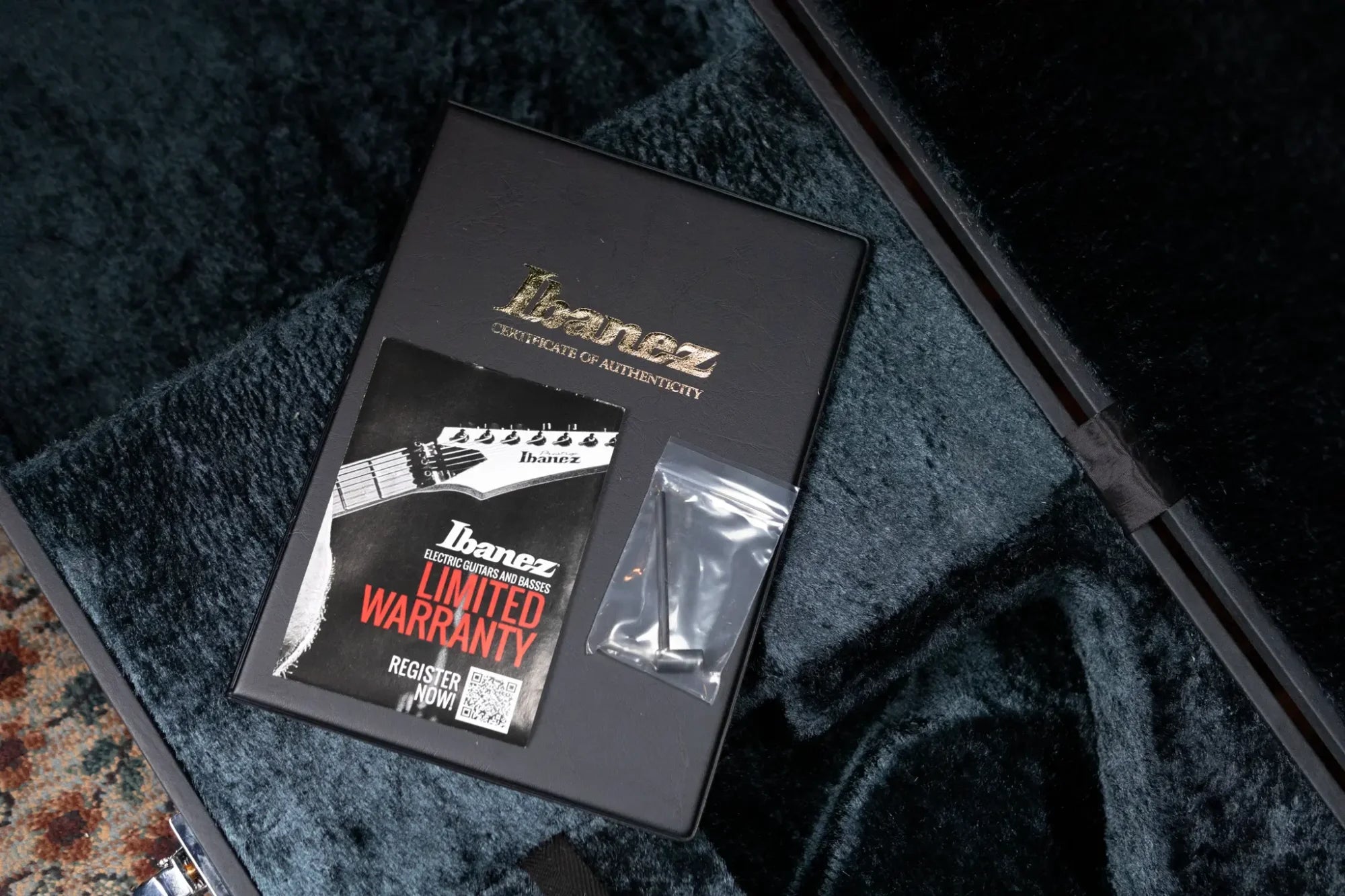 Ibanez PS3CM Paul Stanley Signature Model Electric Guitar - Black with Cracked Mirror Top with Hardshell Case