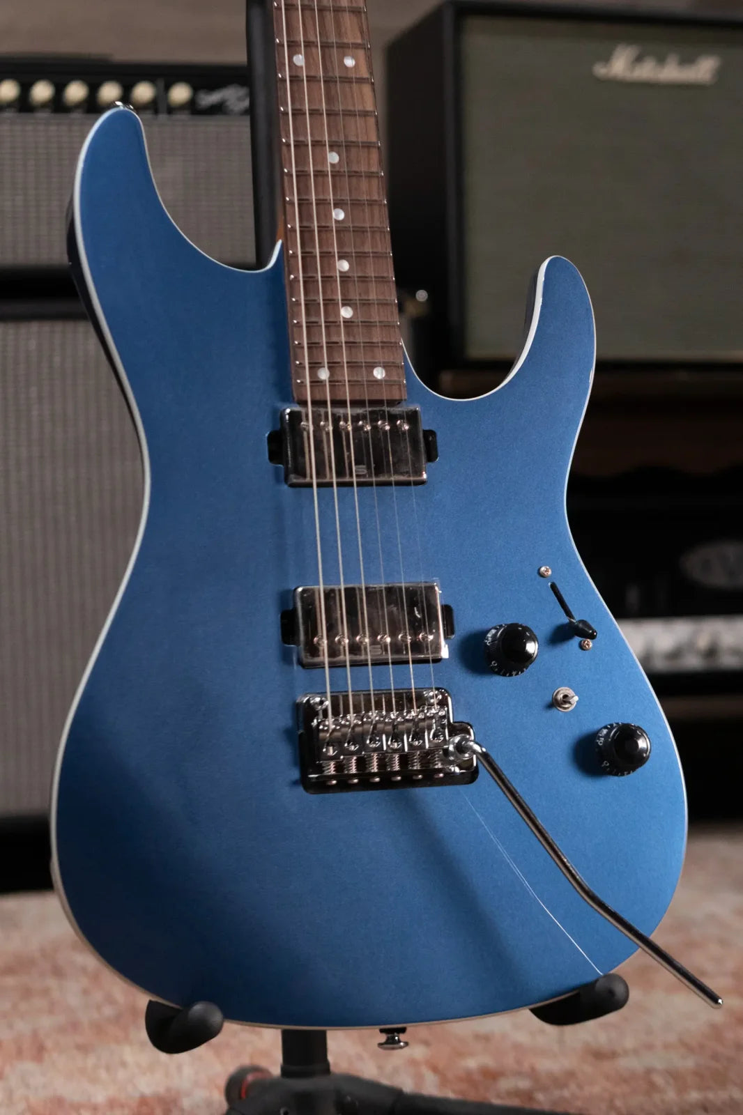 Ibanez Premium AZ42P1PBE Electric Guitar - Prussian Blue Metallic with Gig Bag