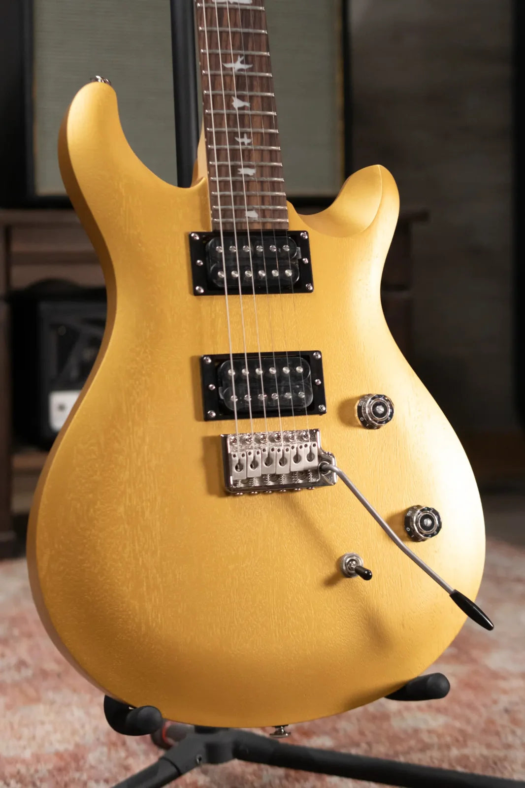 PRS SE CE 24 Standard Satin Electric Guitar - Metallic Gold with Gig Bag