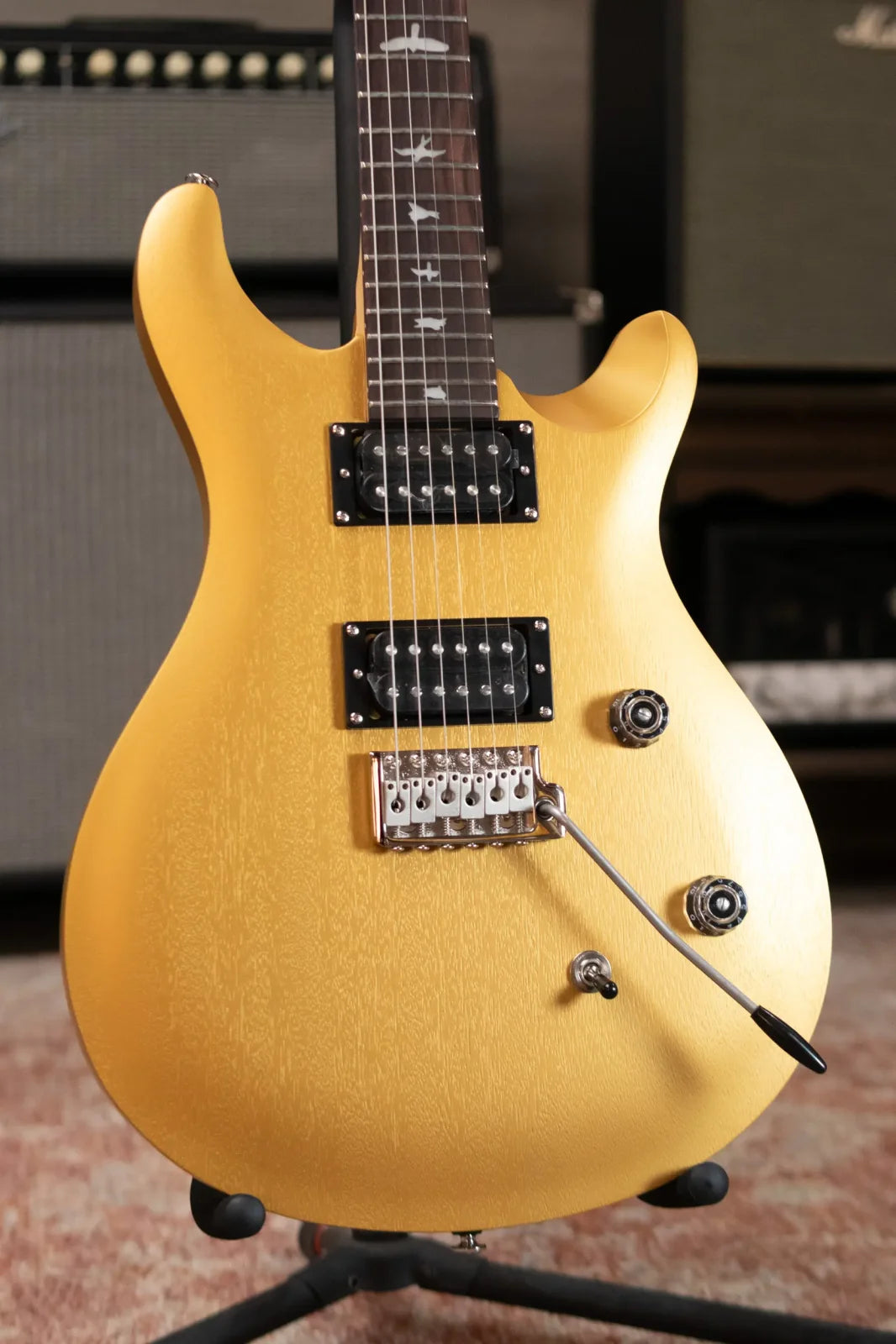 PRS SE CE 24 Standard Satin Electric Guitar - Metallic Gold with Gig Bag