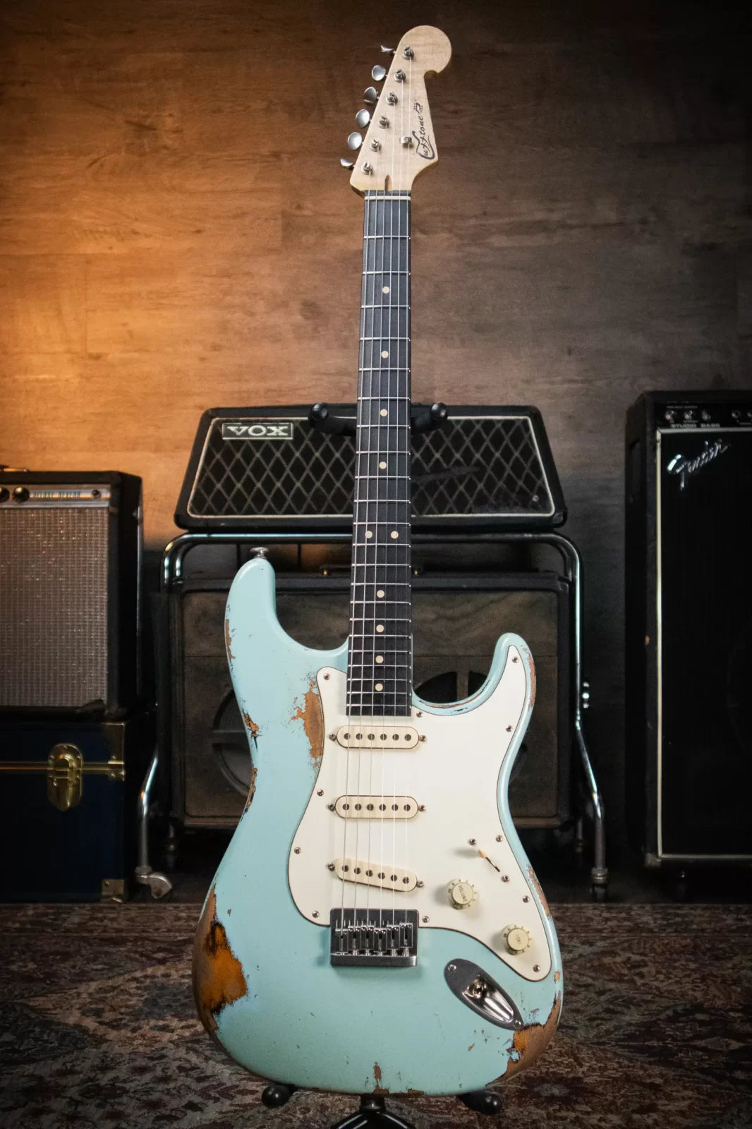 Luxxtone Choppa S - Daphne Blue over Sunburst with Hardshell Case