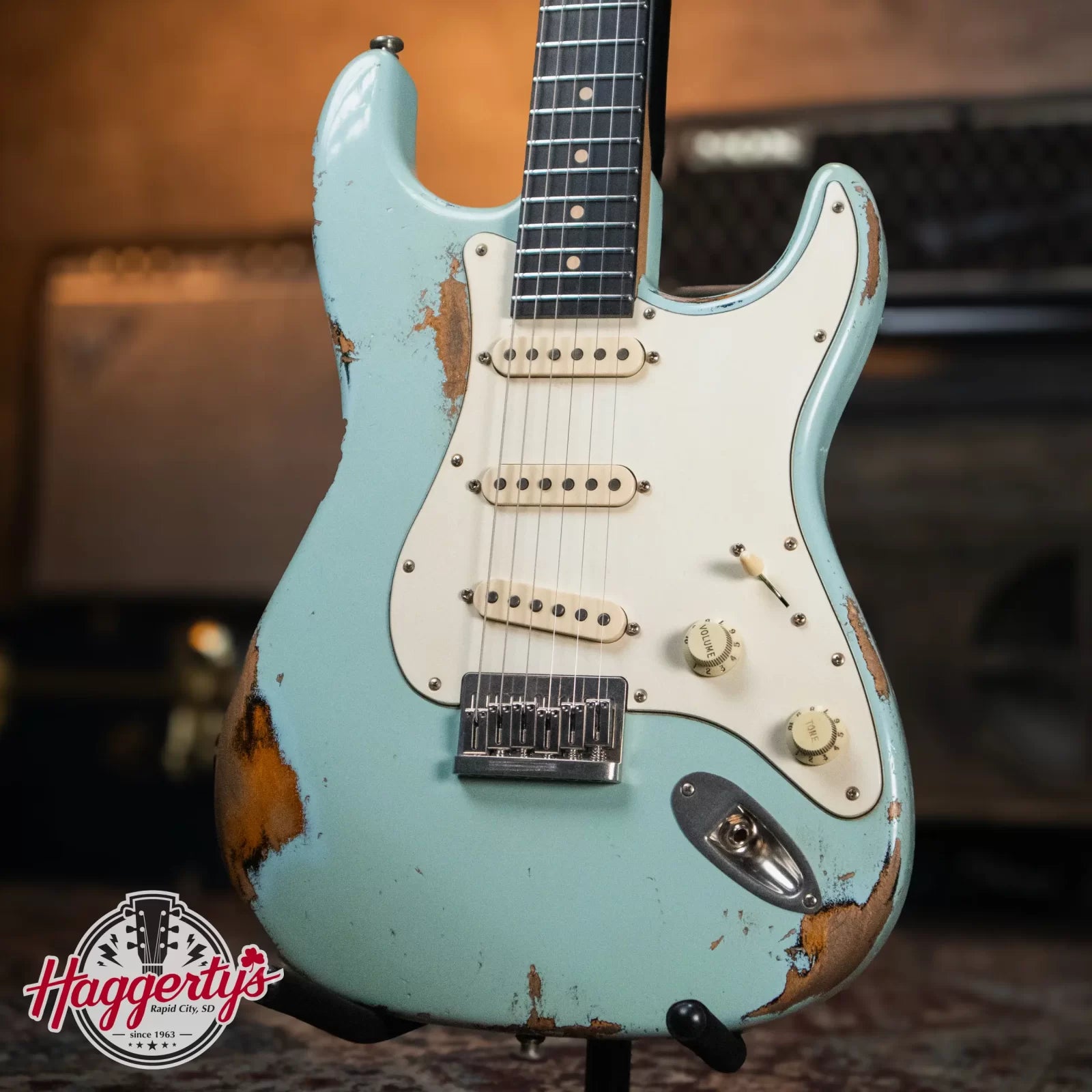 Luxxtone Choppa S - Daphne Blue over Sunburst with Hardshell Case
