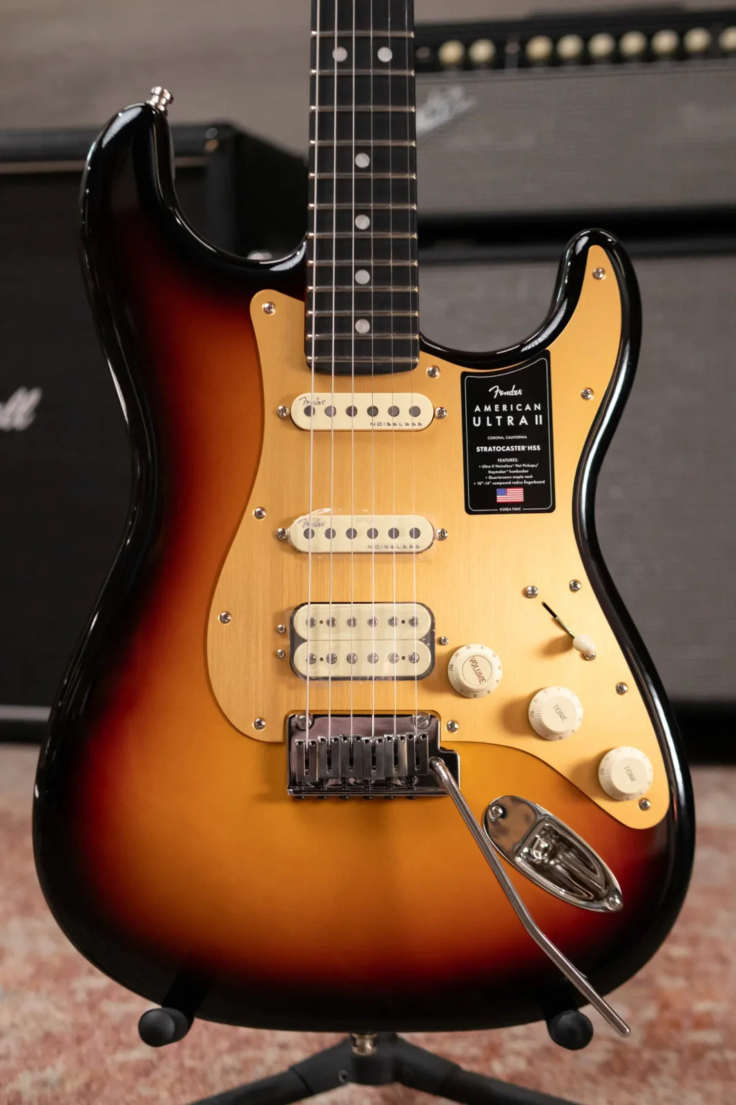 Fender American Ultra II Stratocaster HSS Electric Guitar - Ultraburst with Hardshell Case - Demo