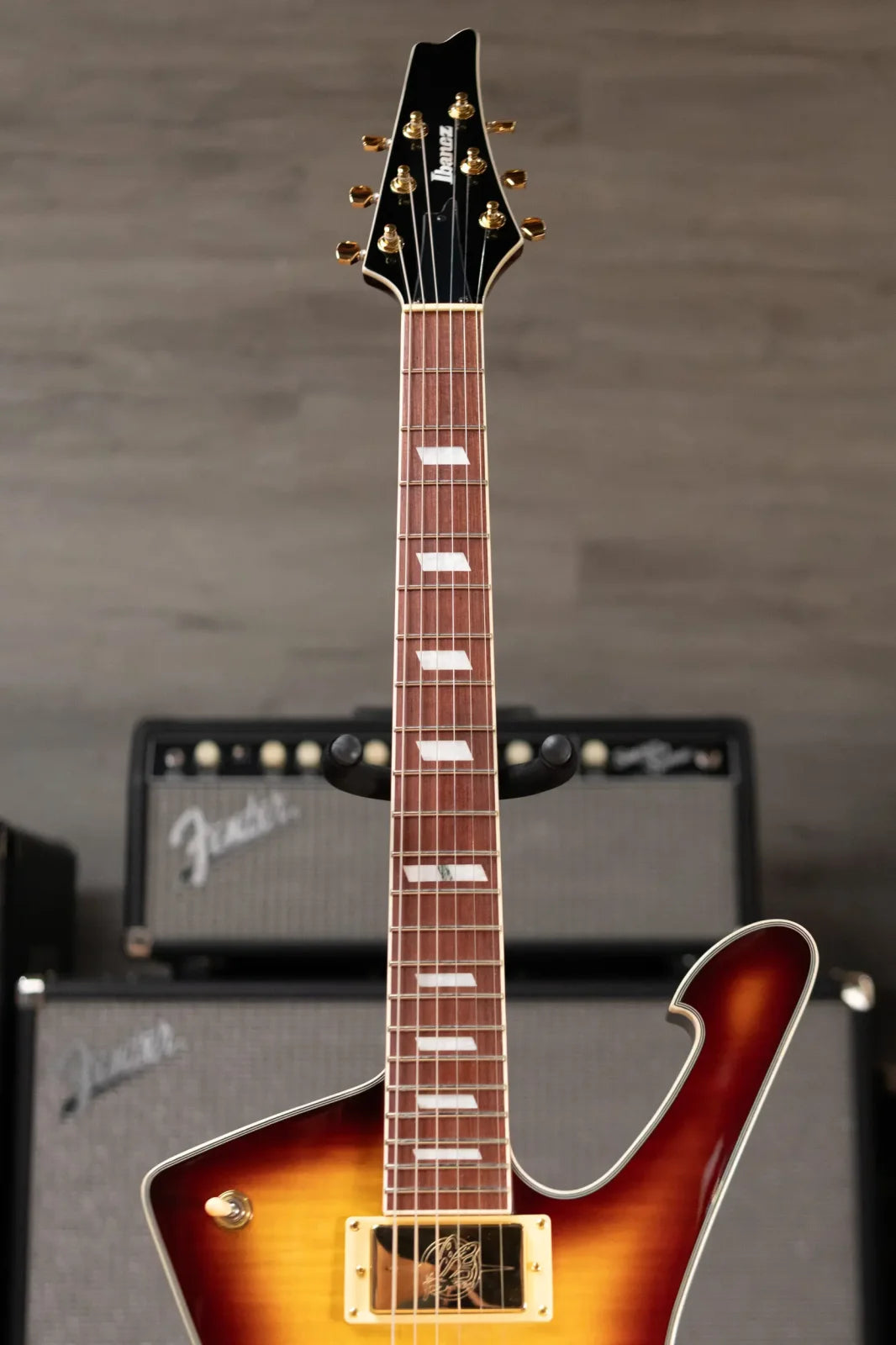 Ibanez Iceman IC420FMVLS Electric Guitar - Violin Sunburst with Gig Bag