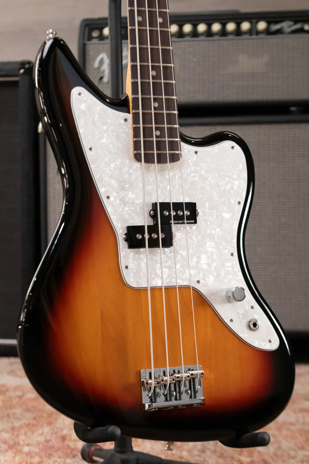 Fender Limited Edition Mark Hoppus Jaguar Bass - 3-Color Sunburst with Deluxe Gig Bag