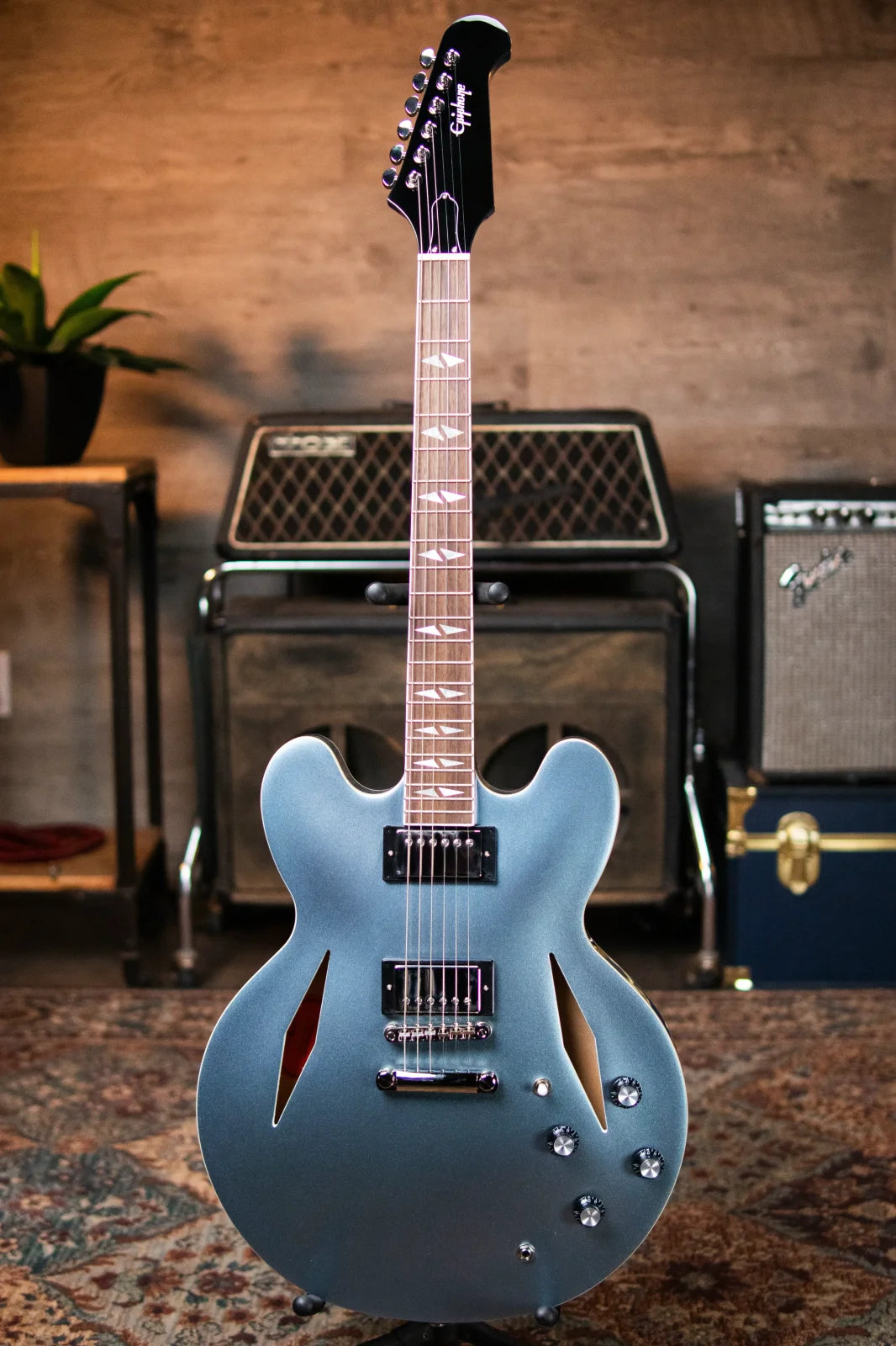 Epiphone Dave Grohl DG-335 Semi-Hollow - Pelham Blue with Hardshell Case