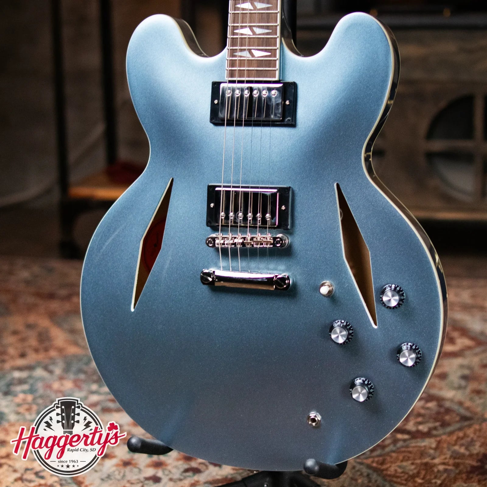 Epiphone Dave Grohl DG-335 Semi-Hollow - Pelham Blue with Hardshell Case