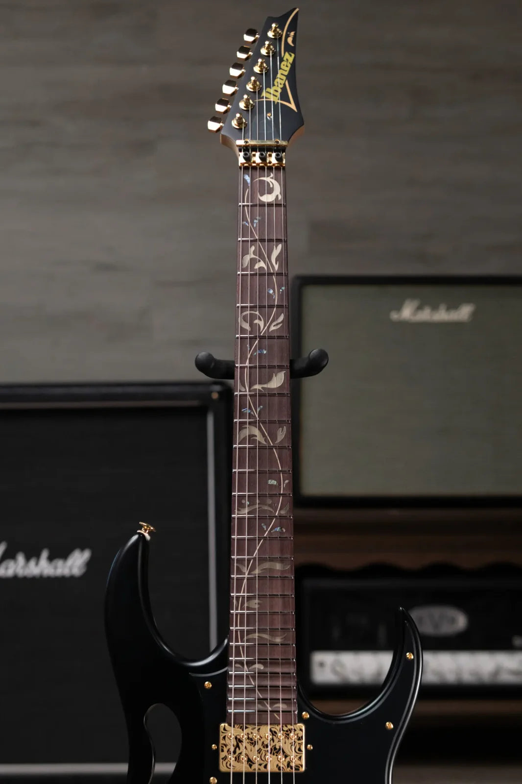 Ibanez PIA3761 Steve Vai Signature Electric Guitar - Onyx Black with Hardshell Case