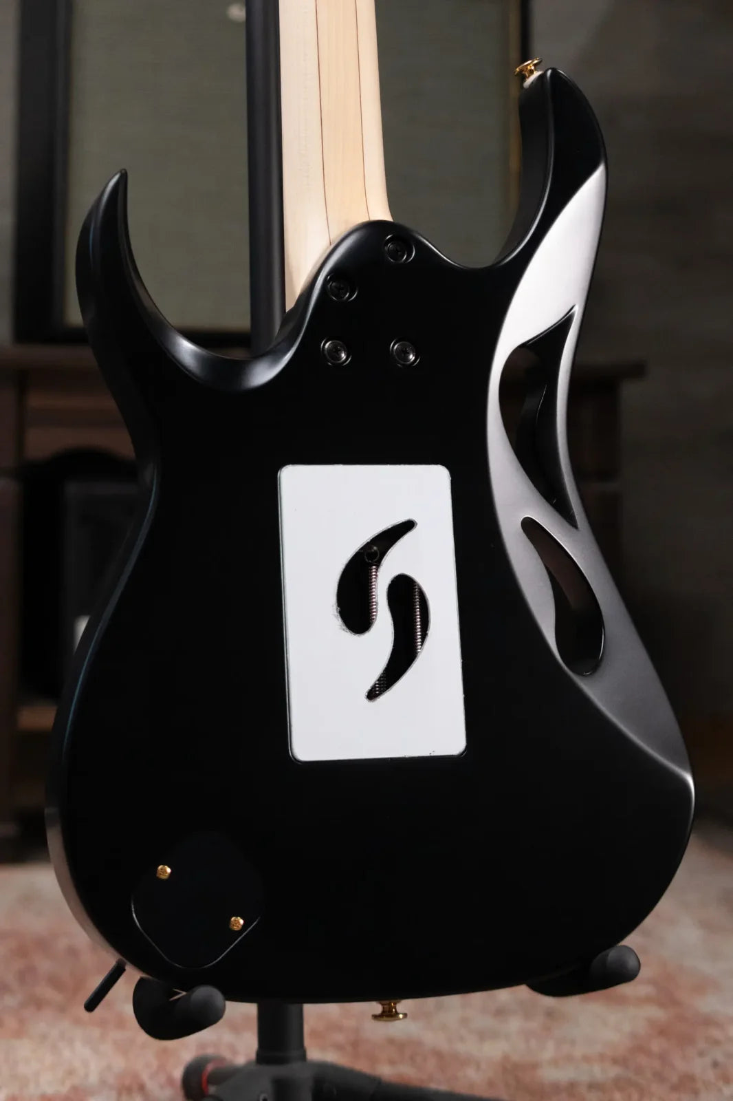 Ibanez PIA3761 Steve Vai Signature Electric Guitar - Onyx Black with Hardshell Case