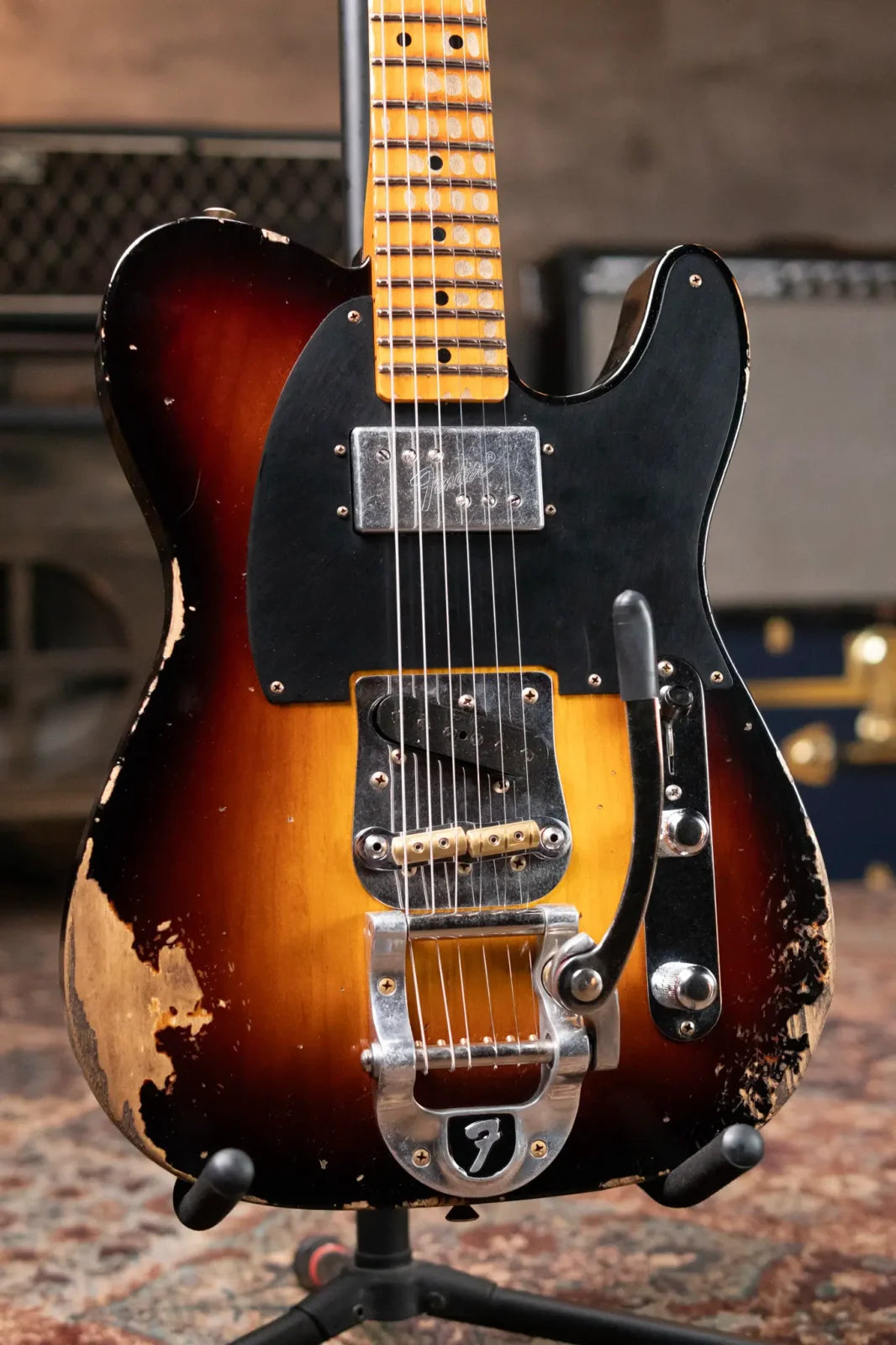 Fender Custom Shop Limited Edition CuNiFe Telecaster Custom Heavy Relic, 1-Piece Maple Neck with Hardshell Case - Faded Aged Wide-Fade 2-Color Sunburst