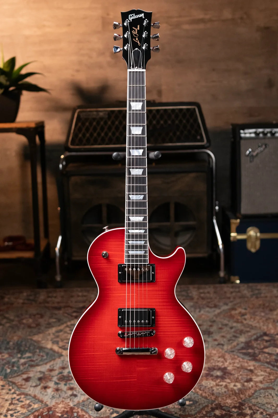 Gibson Les Paul Modern Figured Electric Guitar - Cherry Burst with Hardshell Case