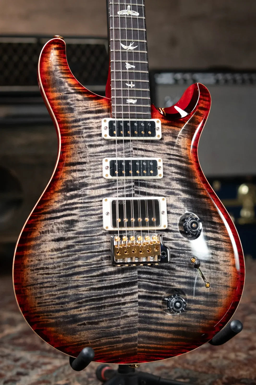 PRS Studio 22 10-Top - Charcoal Cherry Burst with Hardshell Case