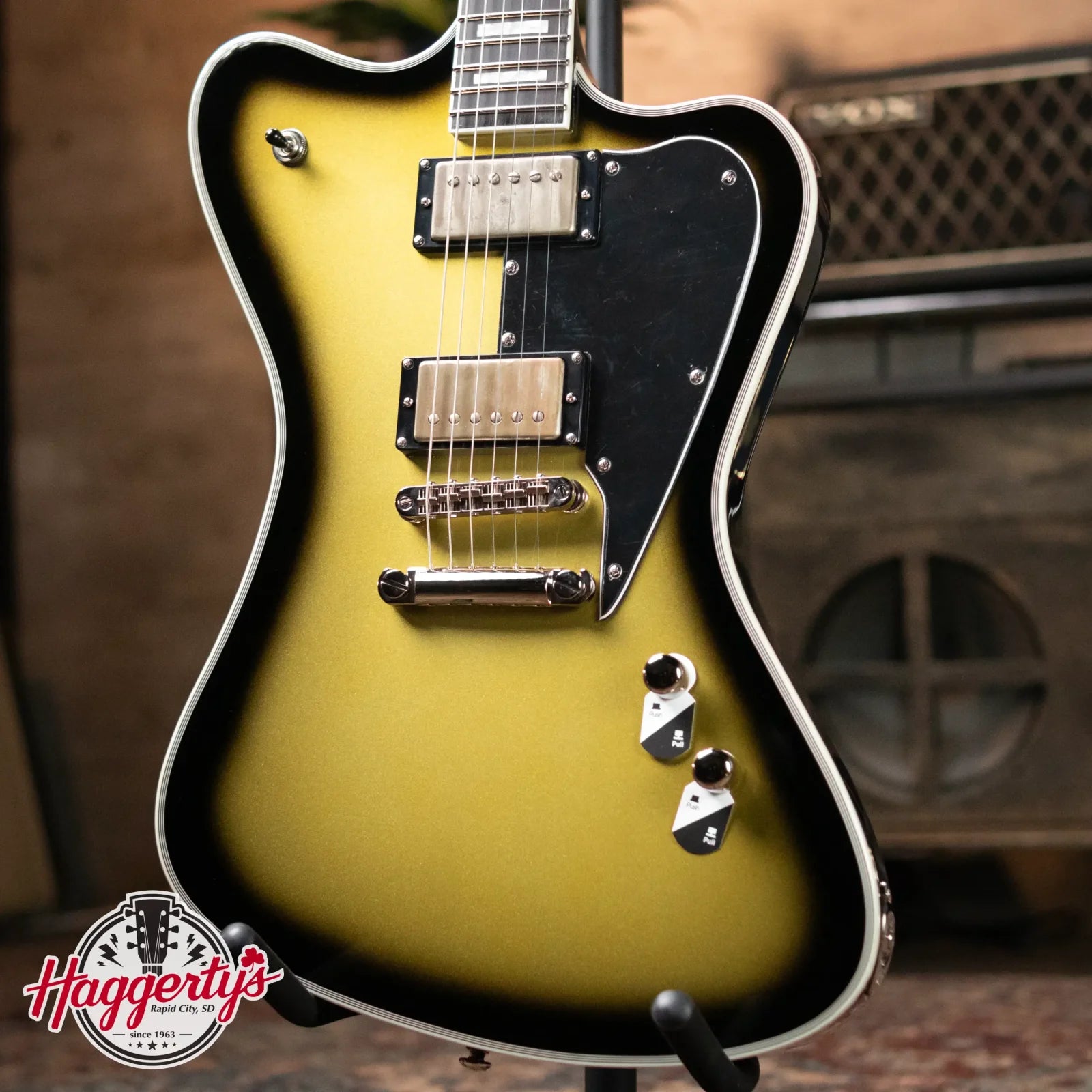 ESP LTD Bill Kelliher Sparrowhawk Electric Guitar - Vintage Silver Sunburst with Form Fit Case