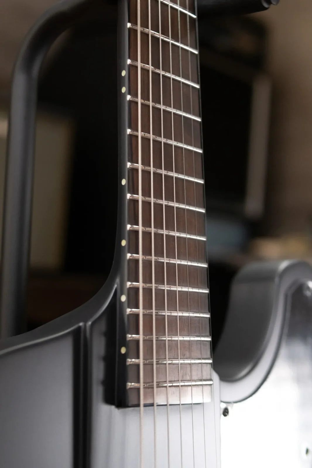 ESP LTD Phoenix-7 Baritone Black Metal Electric Guitar - Black Satin