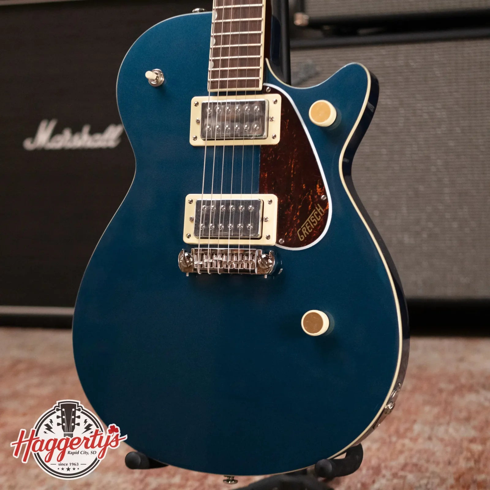 Gretsch Streamliner Jet Club Single-Cut Electric Guitar with Wraparound - Dark Denim - Demo