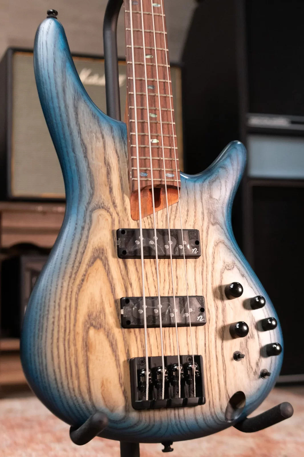 Ibanez SR600ECTF SR Standard 4-String Electric Bass - Cosmic Blue Starburst Flat