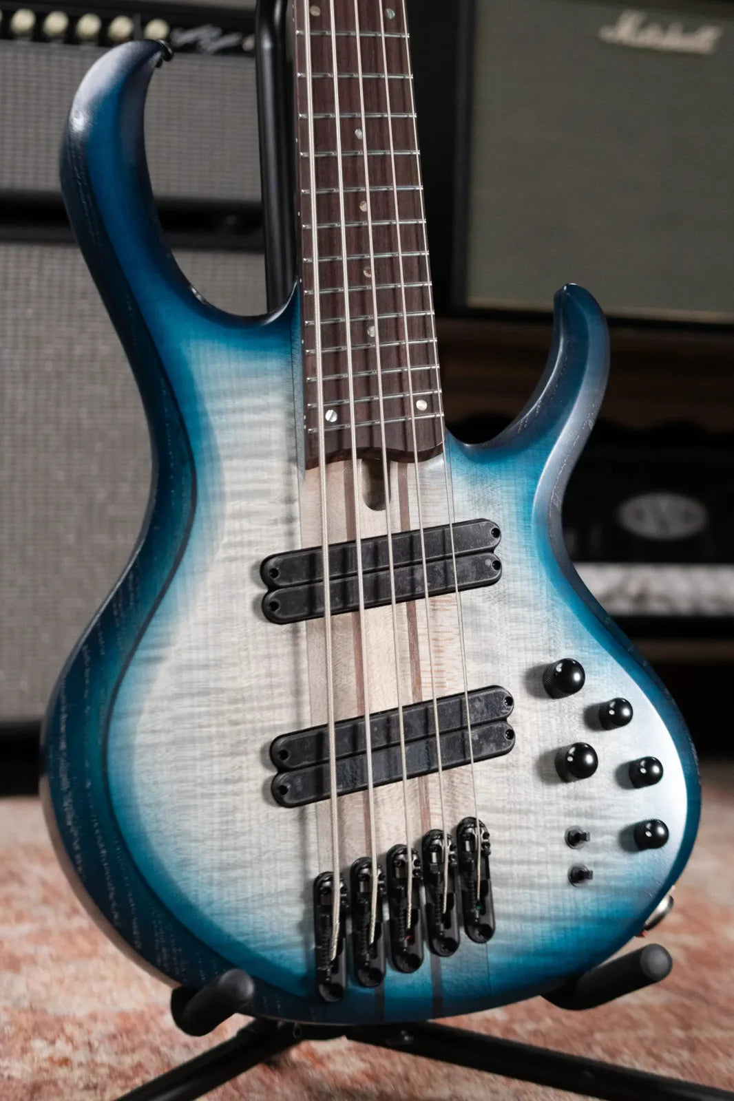 Ibanez BTB705LMCTL Bass Workshop Multi-Scale 5-String Electric Bass - Cosmic Blue Starburst Low Gloss