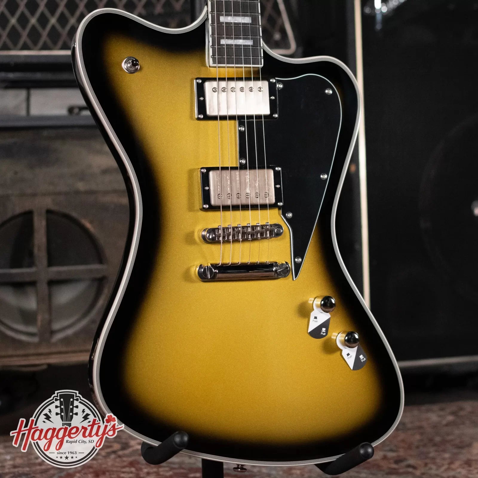 ESP LTD Bill Kelliher Sparrowhawk Electric Guitar - Vintage Silver Sunburst with Form Fit Case