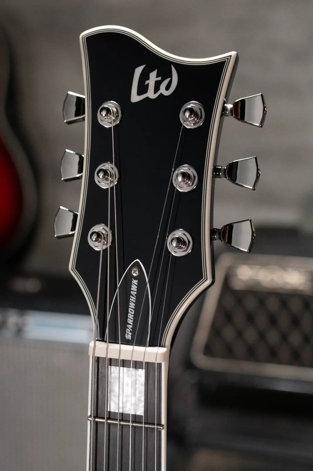 ESP LTD Bill Kelliher Sparrowhawk Electric Guitar - Vintage Silver Sunburst with Form Fit Case