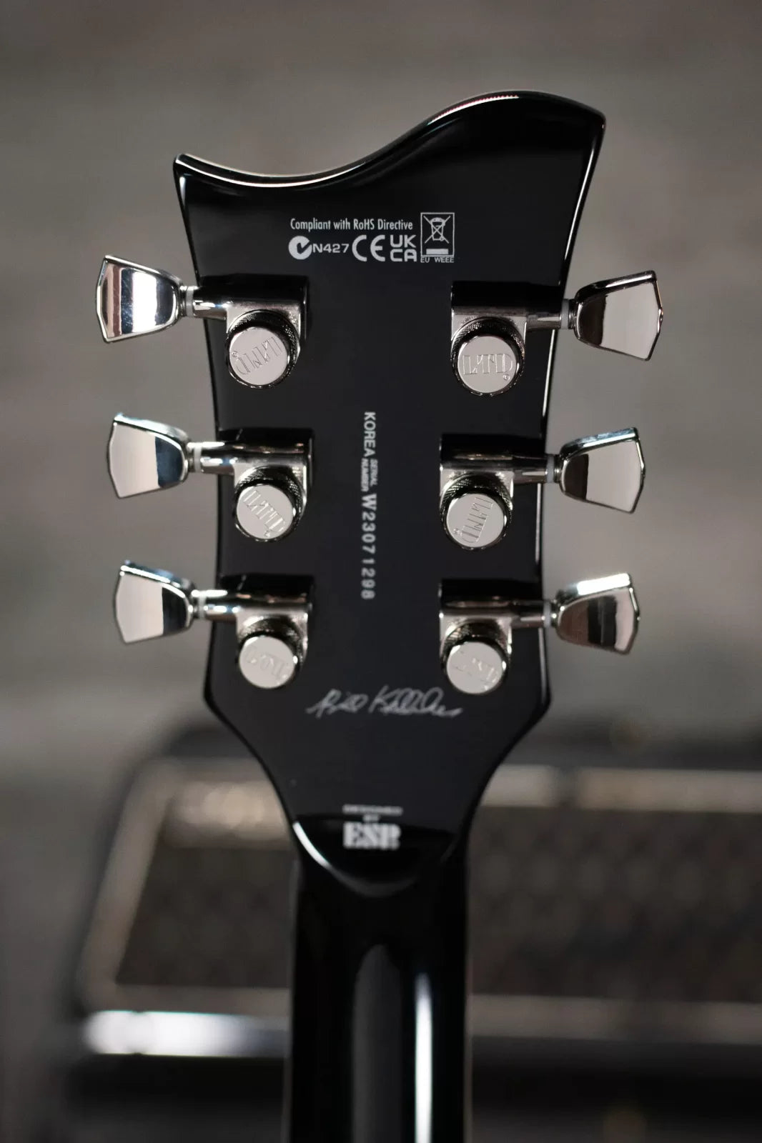 ESP LTD Bill Kelliher Sparrowhawk Electric Guitar - Vintage Silver Sunburst with Form Fit Case