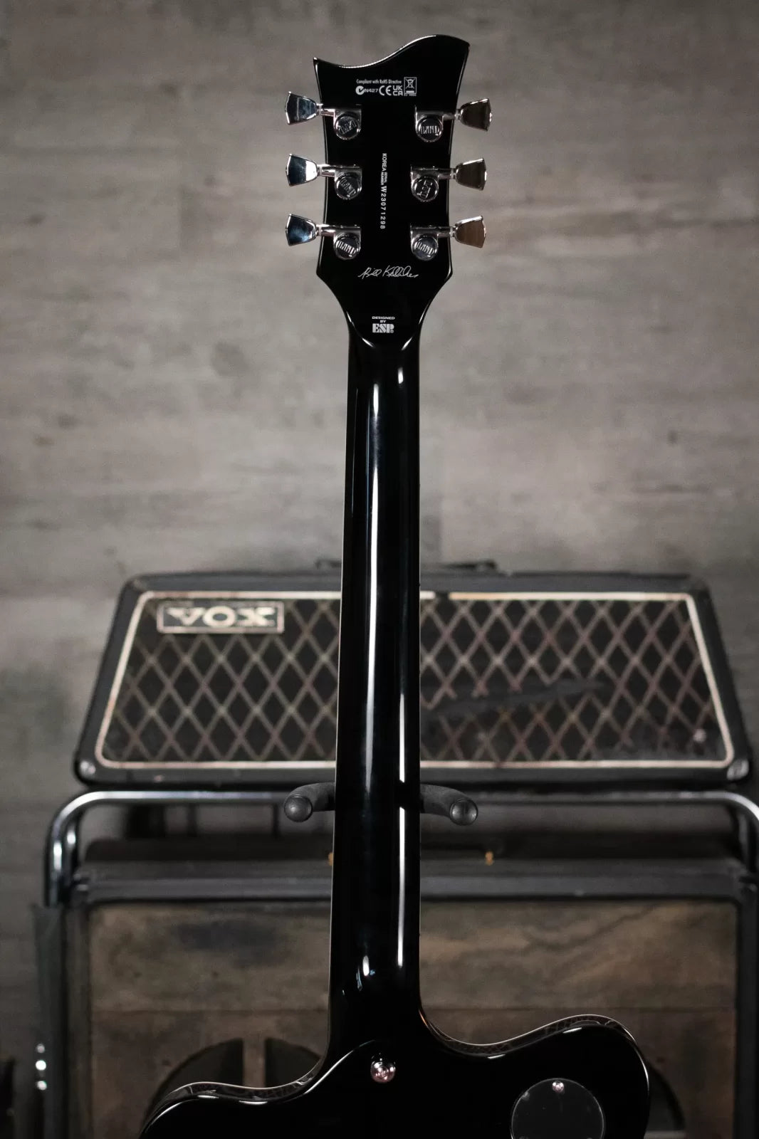 ESP LTD Bill Kelliher Sparrowhawk Electric Guitar - Vintage Silver Sunburst with Form Fit Case