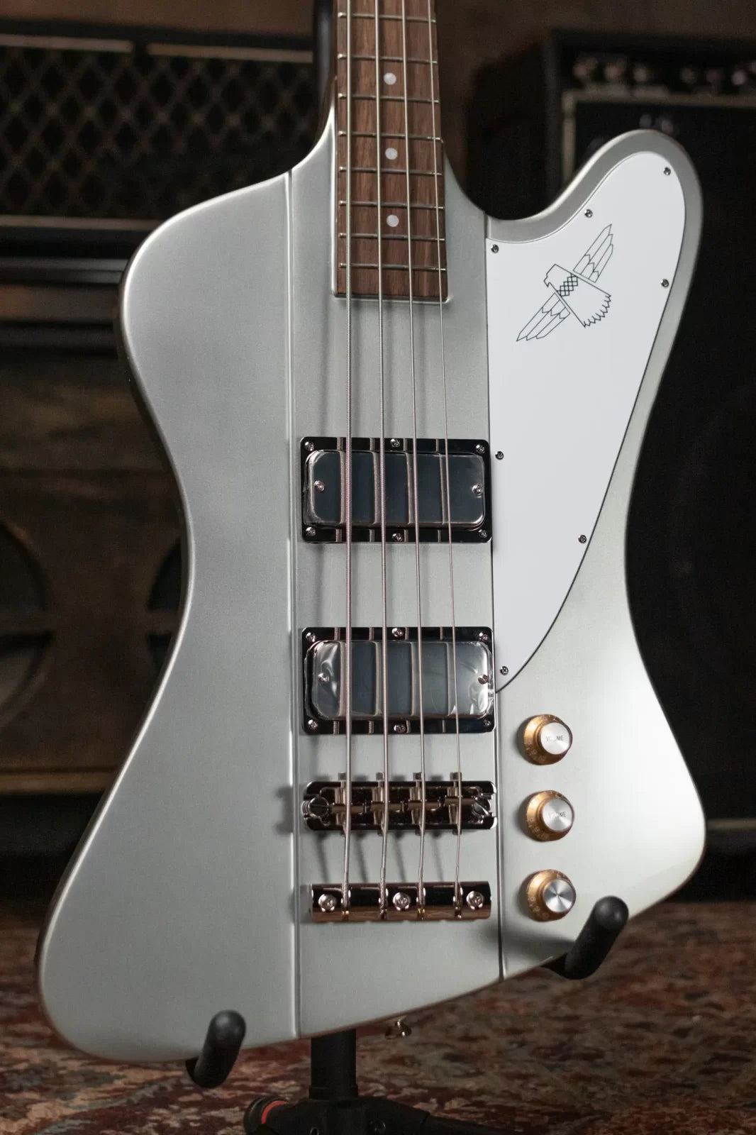 Epiphone Thunderbird '64 Electric Bass Guitar - Silver Mist with Premium Gig Bag