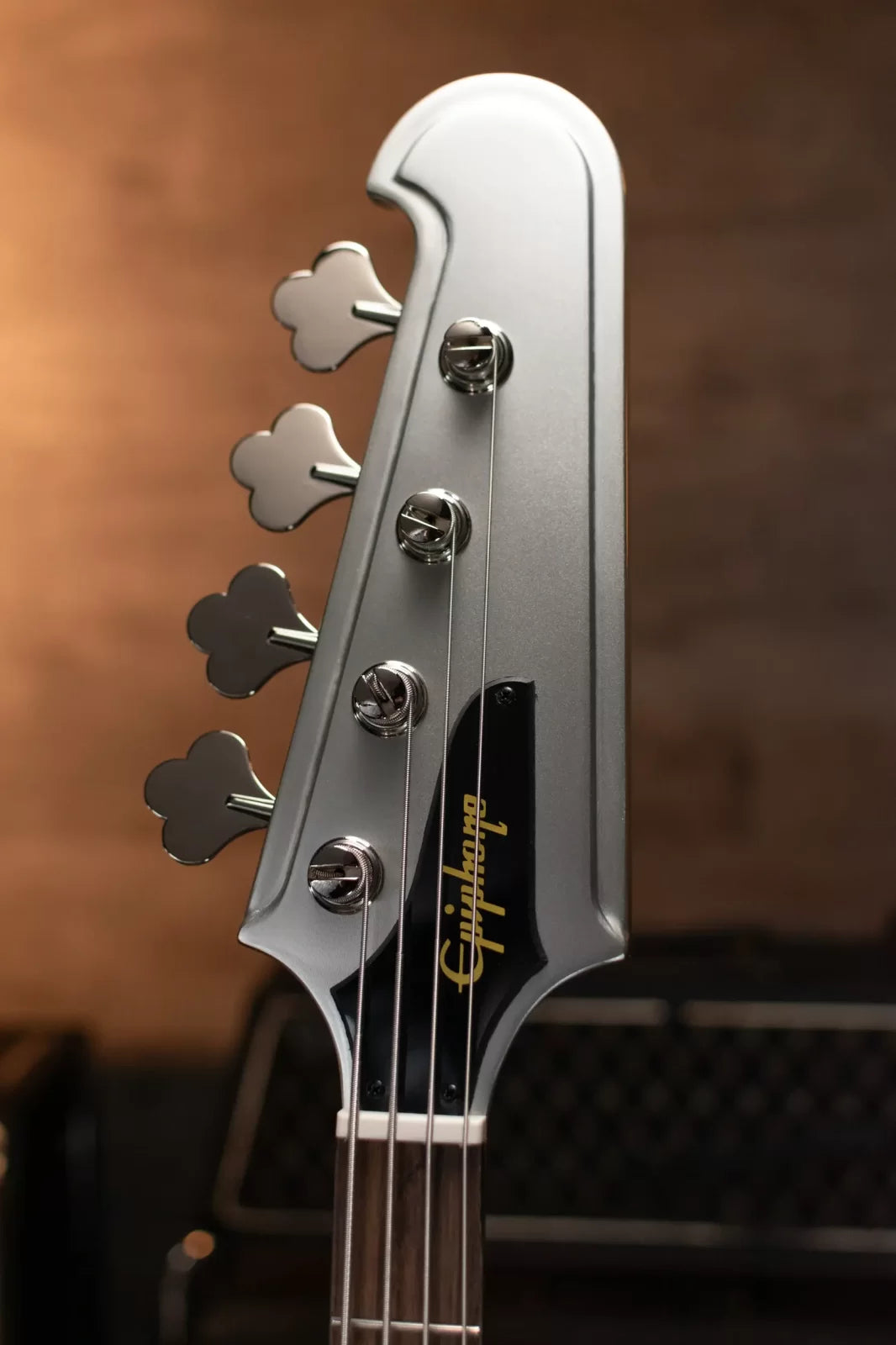 Epiphone Thunderbird '64 Electric Bass Guitar - Silver Mist with Premium Gig Bag