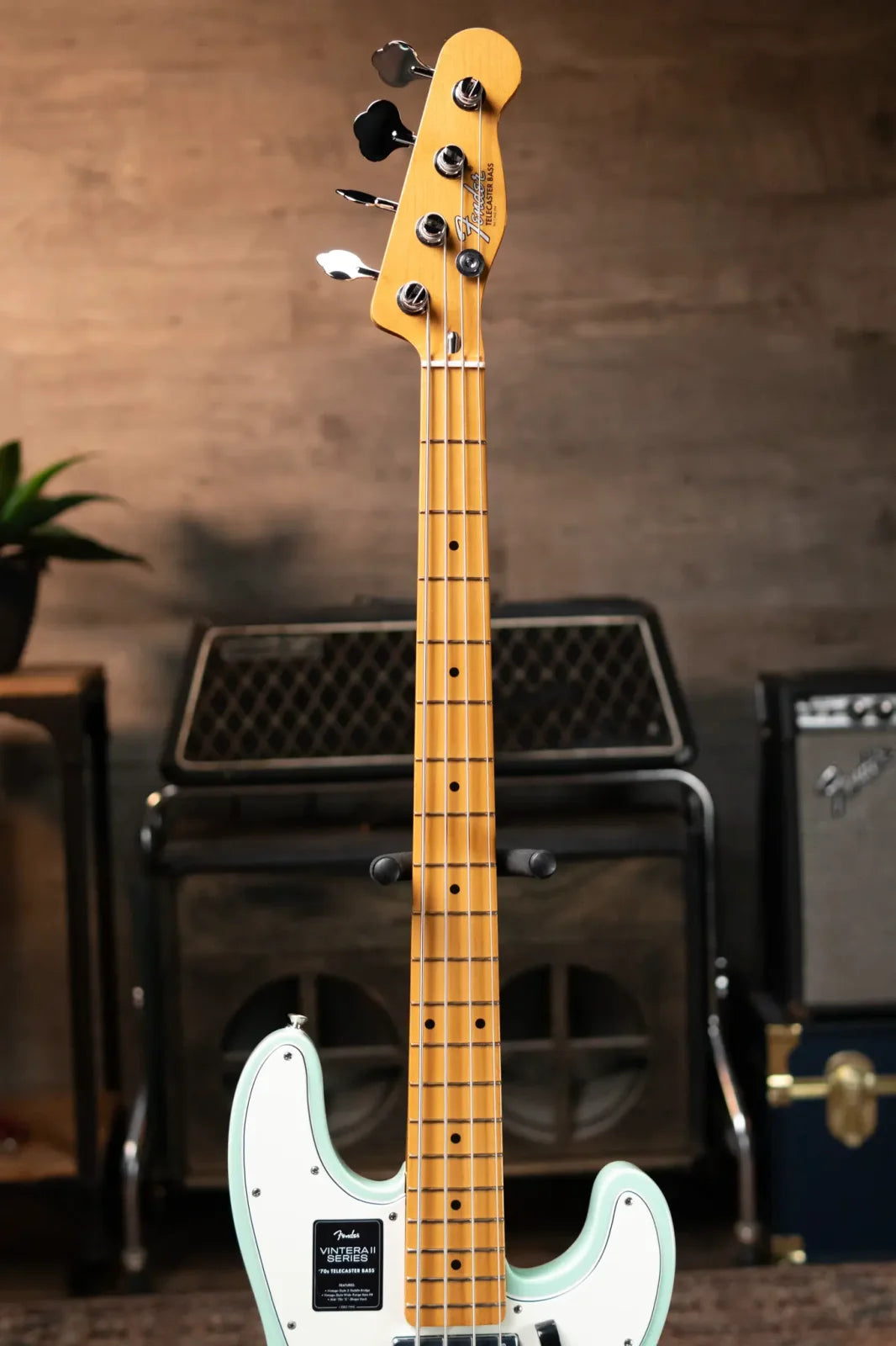 Fender Vintera II '70s Telecaster Bass, Maple Fingerboard - Surf Green with Deluxe Gig Bag