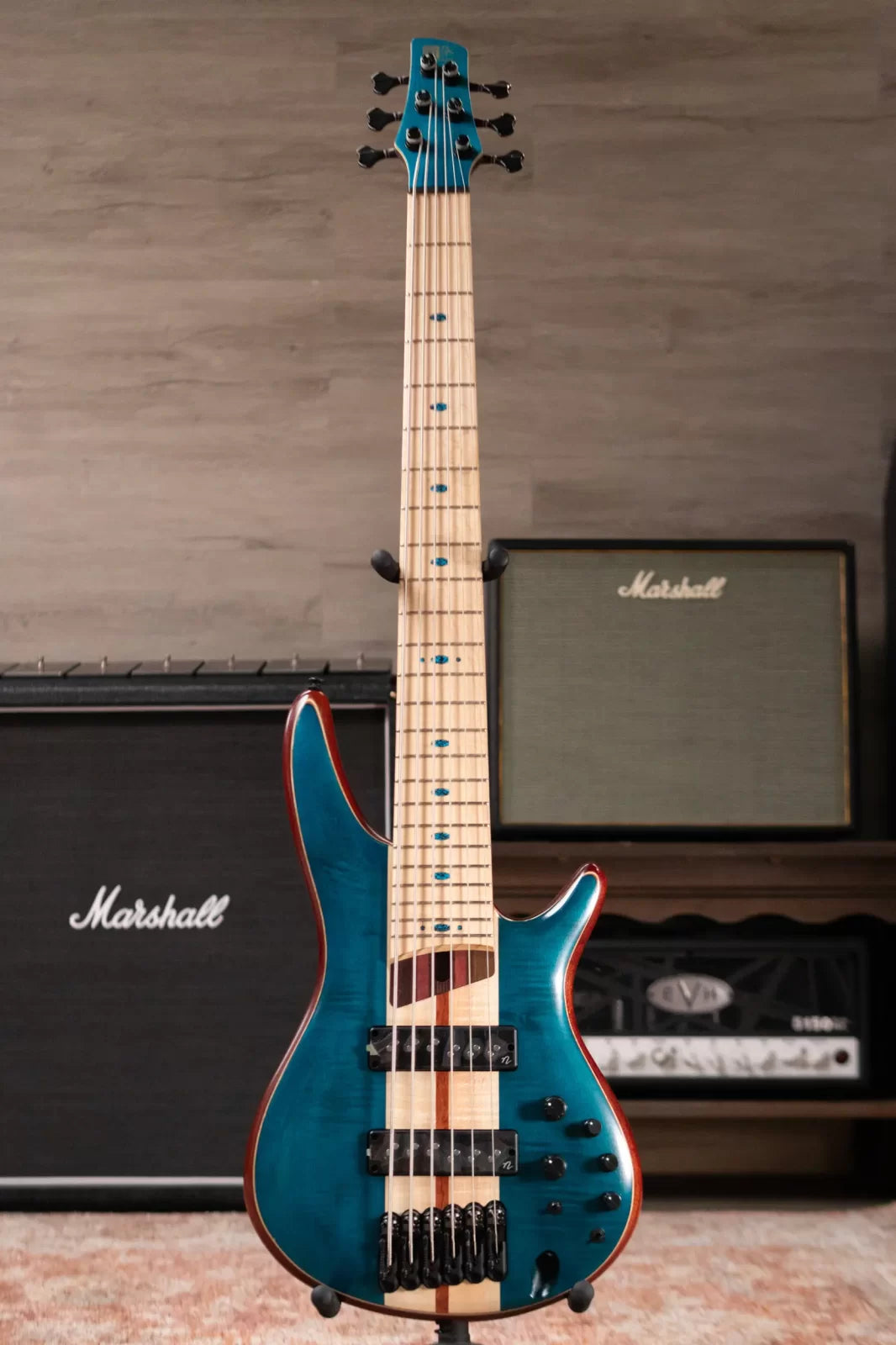 new 9 lbs Ibanez SR1426BCGL Premium 6 String Electric Bass Caribbean Green haggertys 02