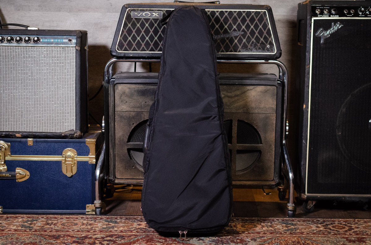 Bobelock 1029 Fiberglass Arrow Mandolin Case- Black/Wine