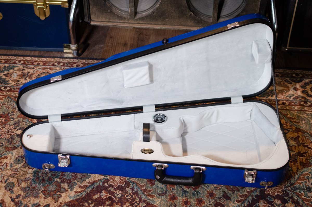 Bobelock 1029 Fiberglass Arrow Mandolin Case- Blue/Gray