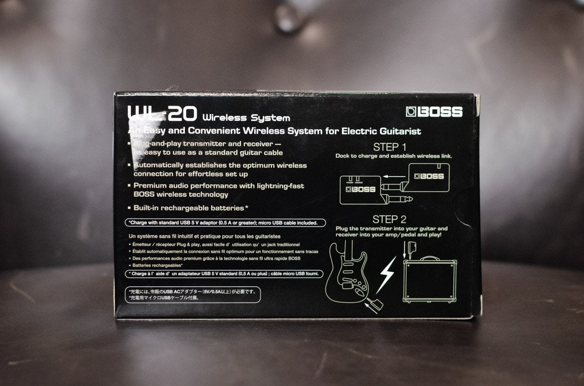 Boss WL-20 Wireless Guitar/Bass System - Transmitter and Receiver