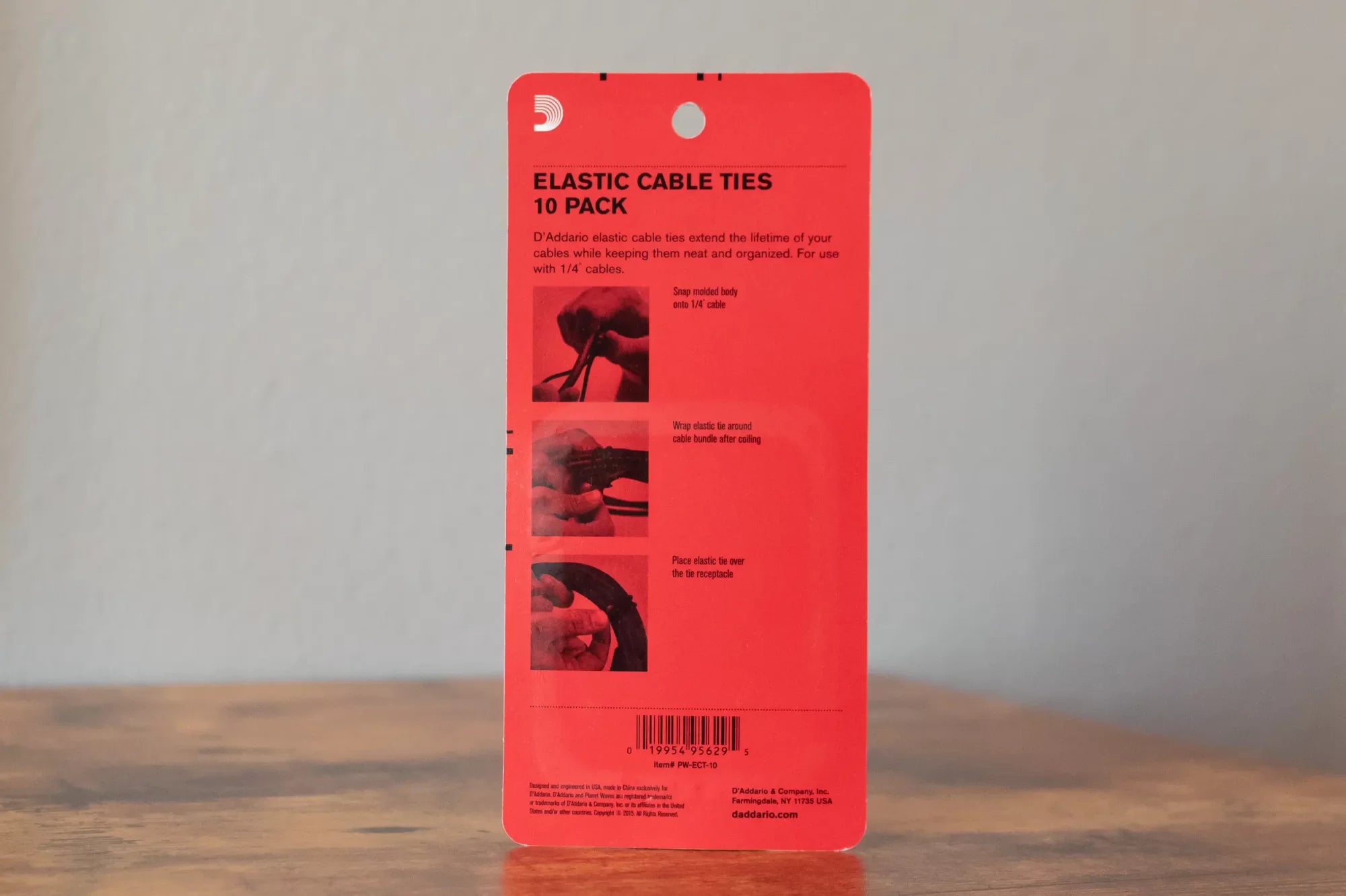 D'Addario Elastic Cable Ties 10-pack