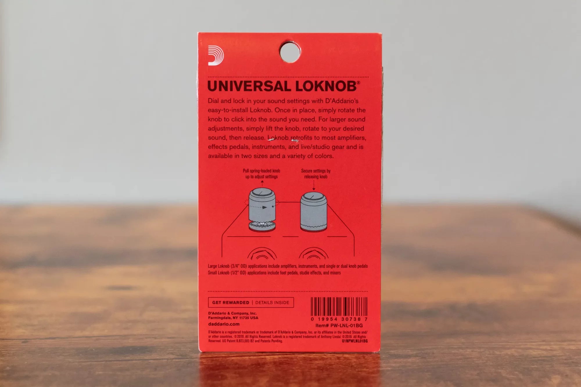 D’Addario LokNob Large - Black/Gold