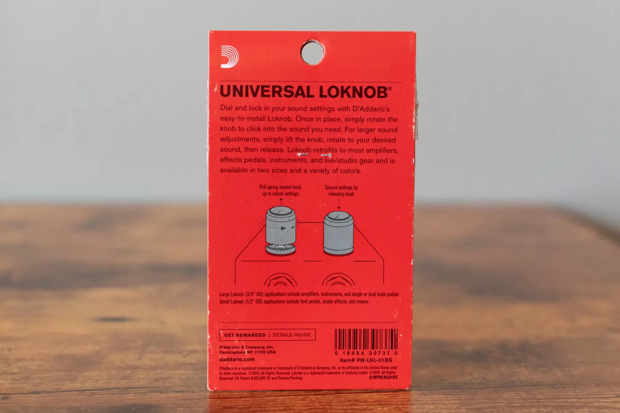 D’Addario LokNob Large - Black/Silver