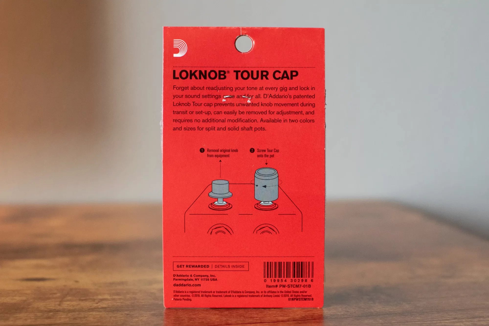 D'Addario LokNob Tour Cap Small M7 - Black