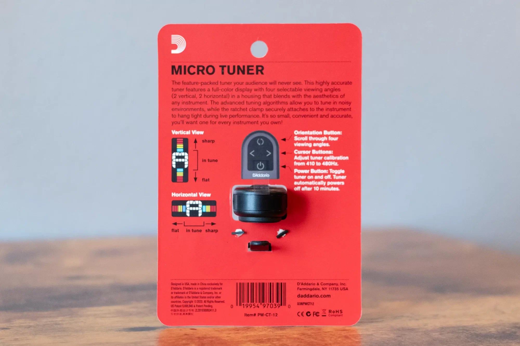 D'Addario Micro Headstock Tuner
